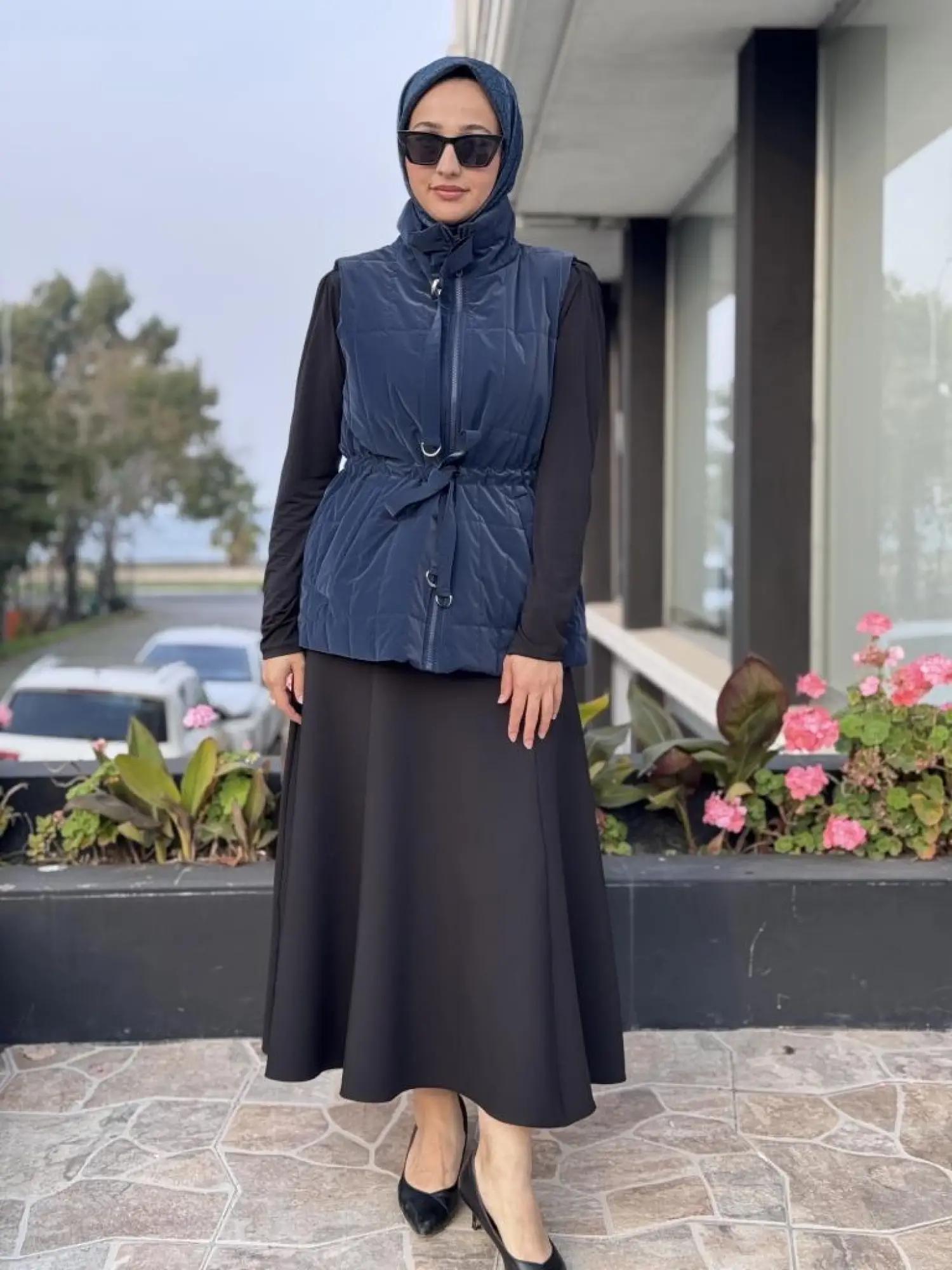 Kahma Beli Köprü Büzgü Detaylı Şişme Yelek