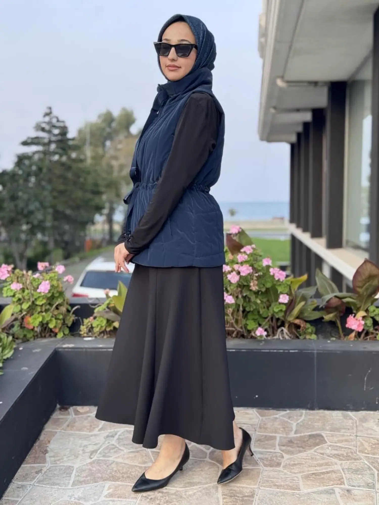 Kahma Beli Köprü Büzgü Detaylı Şişme Yelek