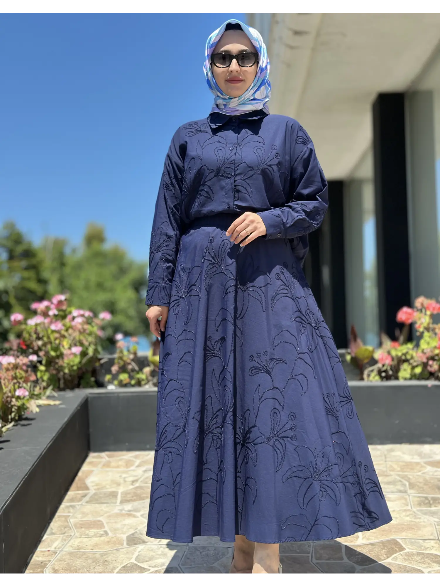 Kahma Nakış İşlemeli Etek