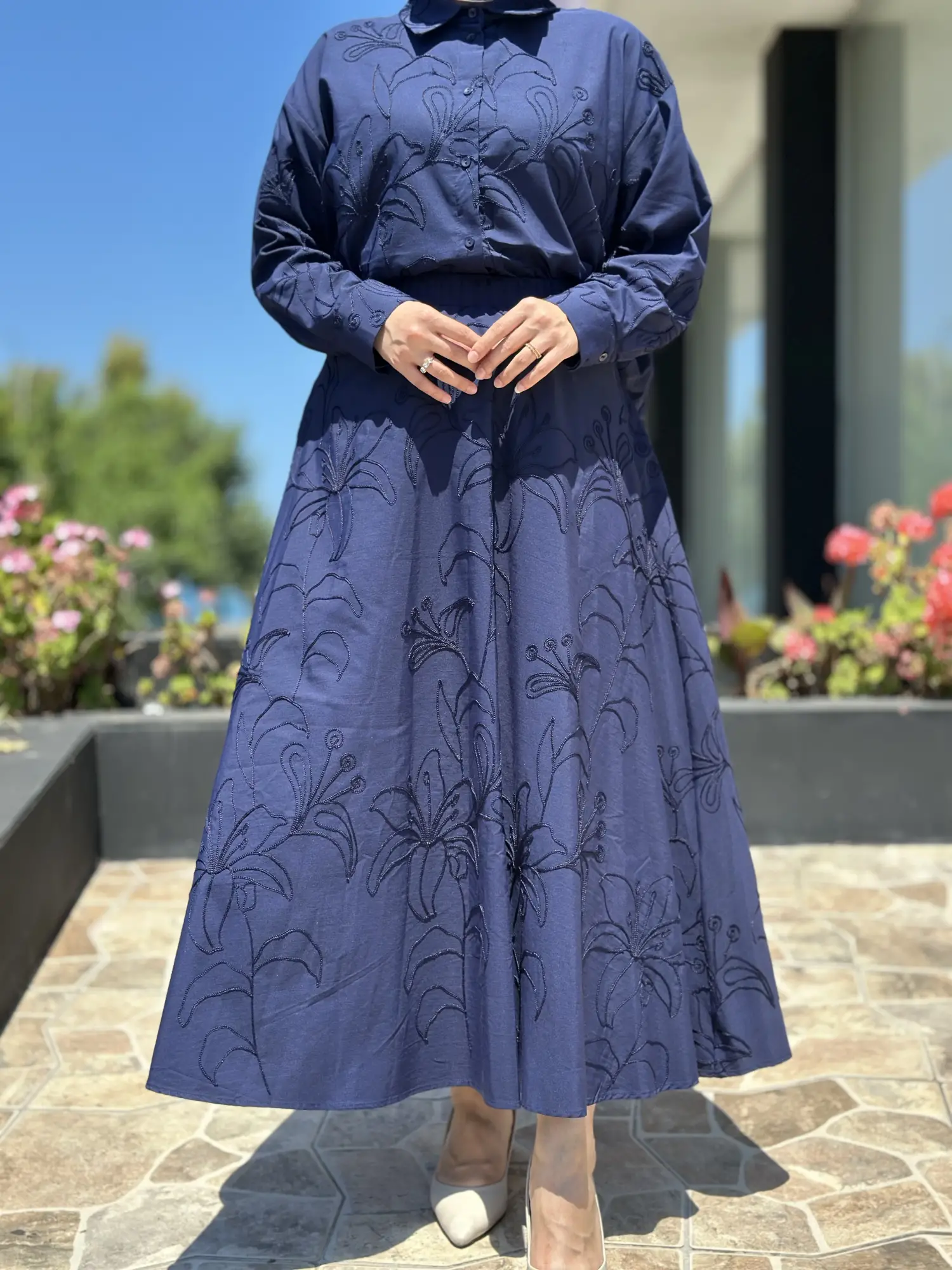 Kahma Nakış İşlemeli Etek