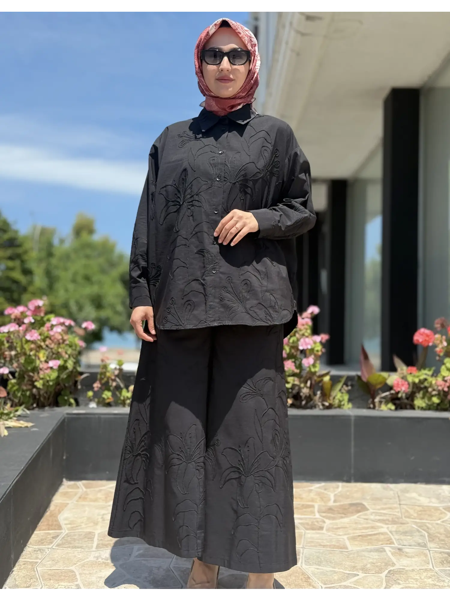 Kahma Nakış işlemeli Gömlek
