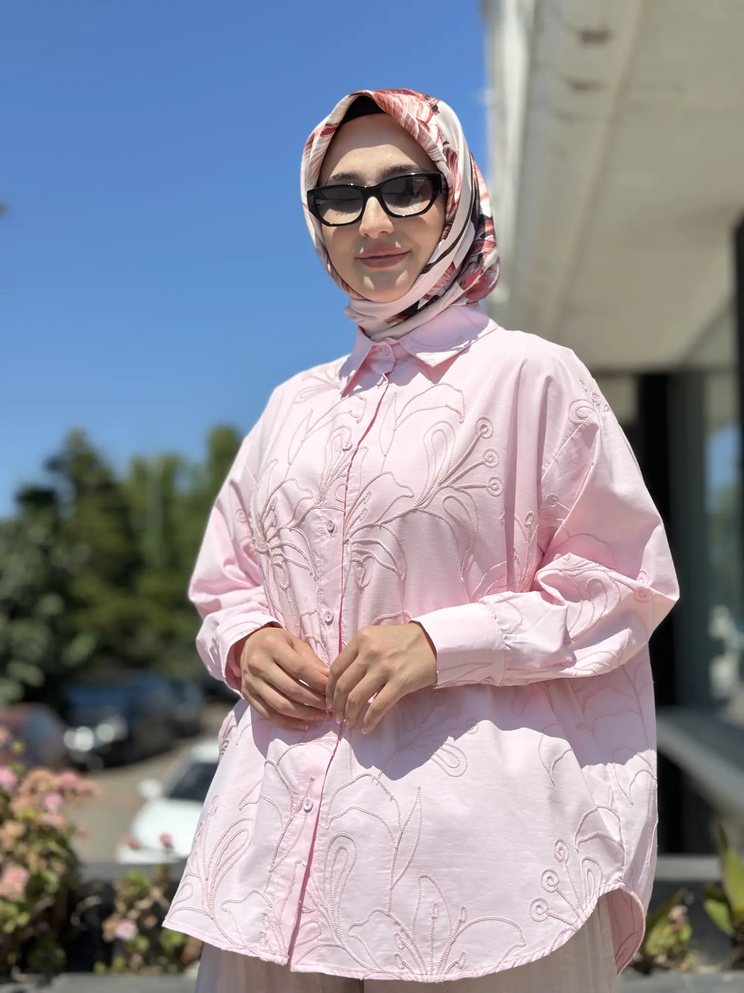 Kahma Nakış işlemeli Gömlek