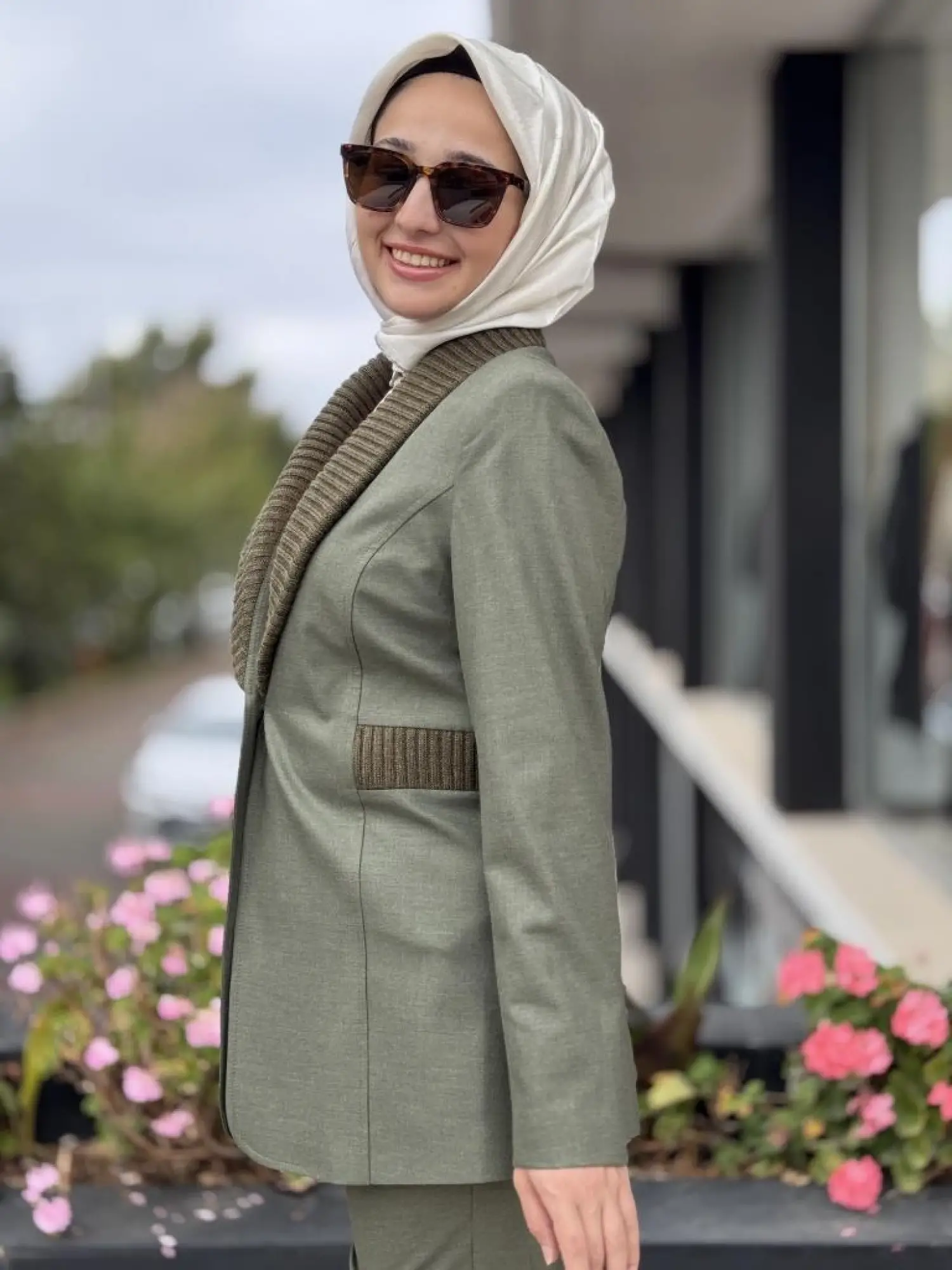 Kahma Triko Detaylı Ceket Pantolon Takım