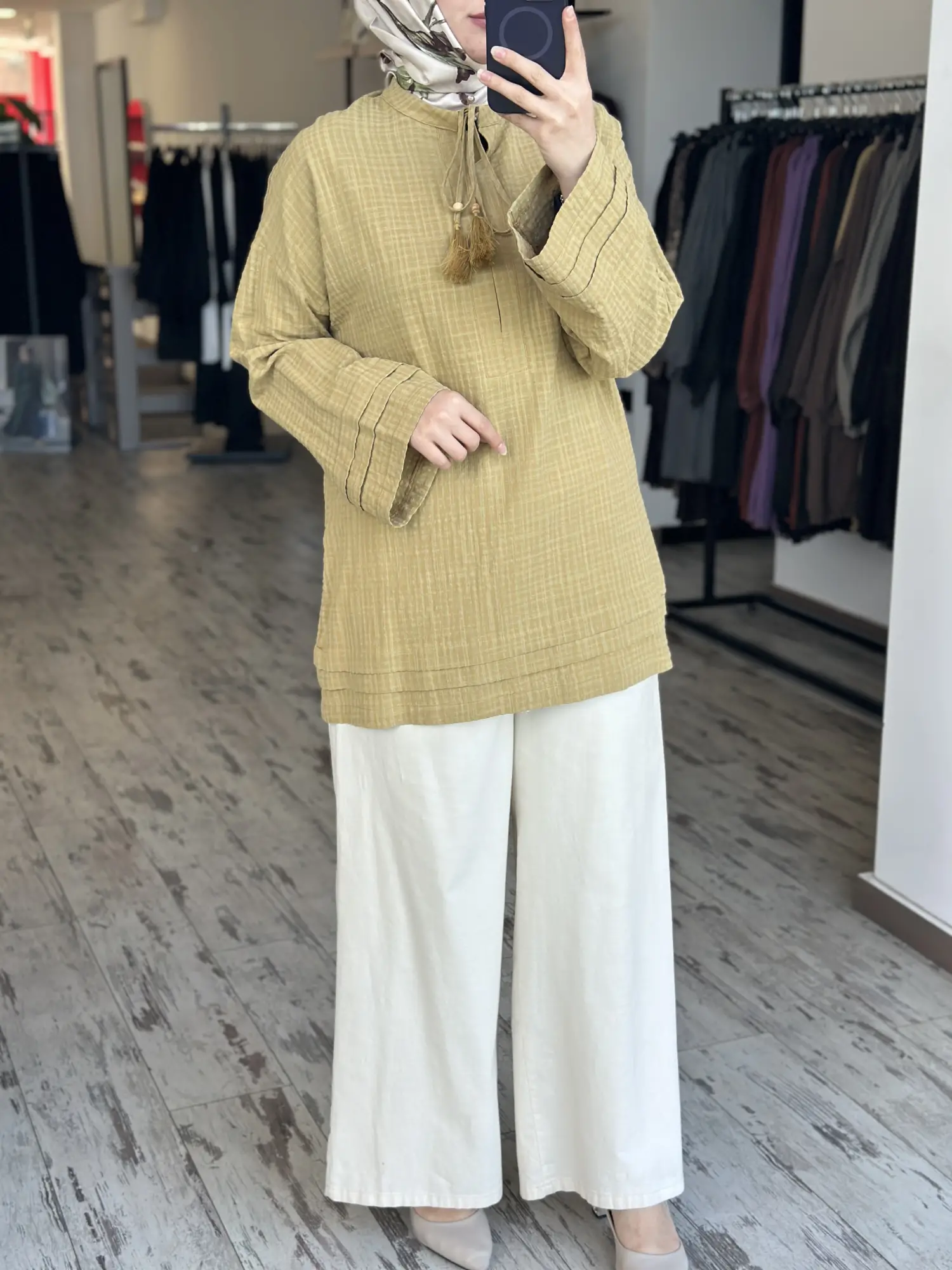 Kayra Beli Lastikli Cepli Pamuklu Rahat Pantolon KA79050