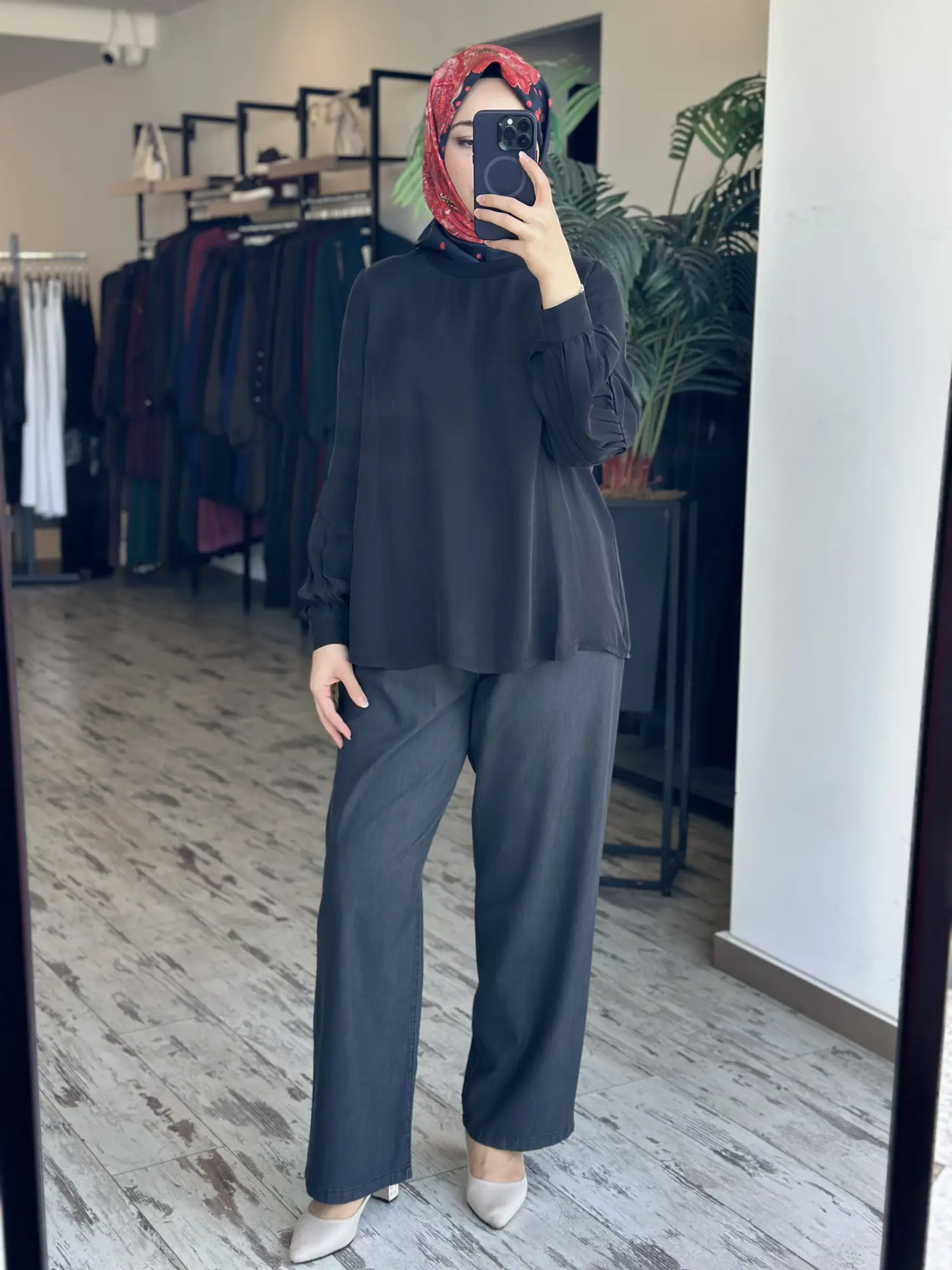 Kayra Beli Lastikli Tencel Kot Pantolon KA79055