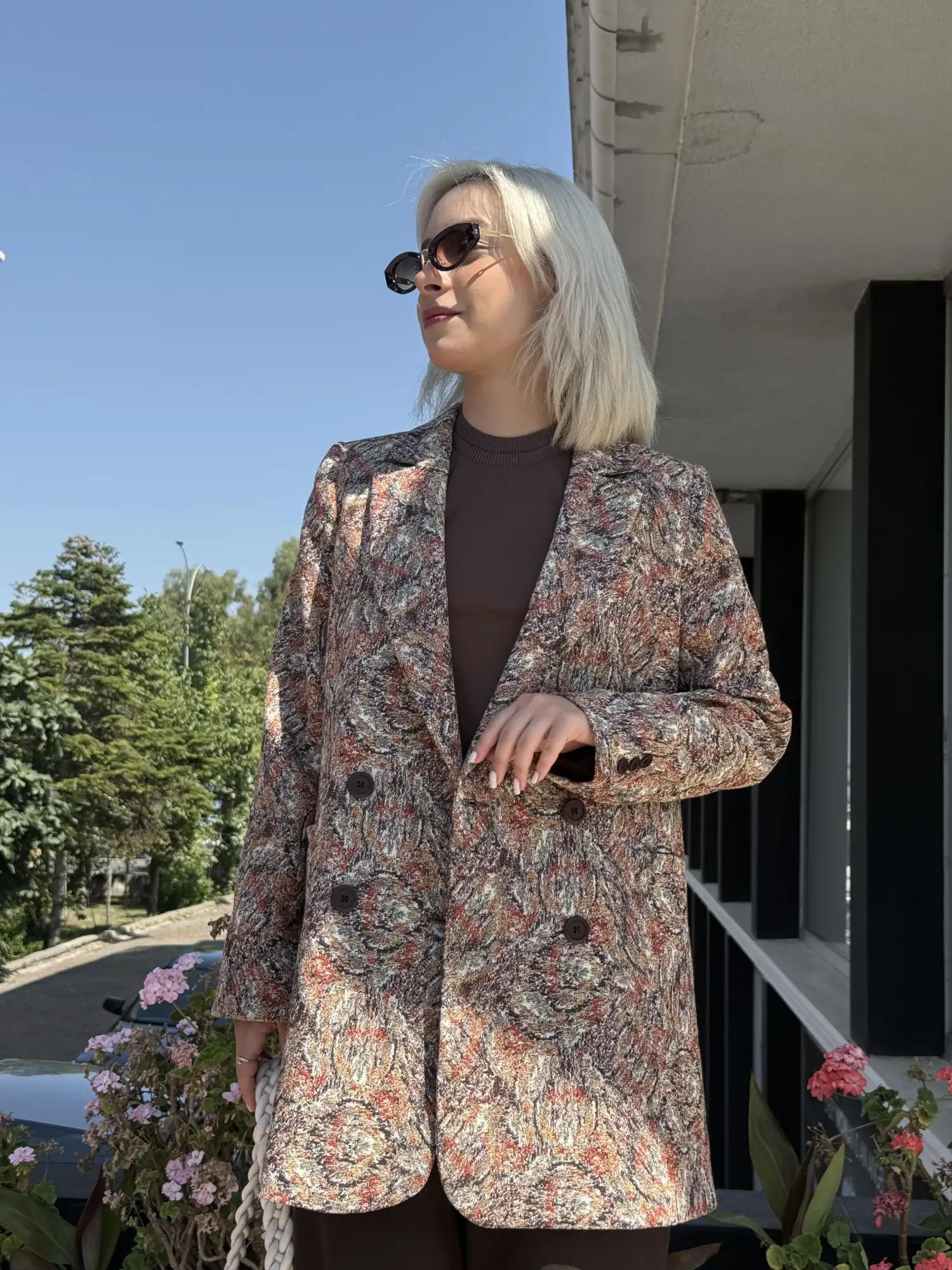 Kayra Desenli Dokuma Ceket KA73022