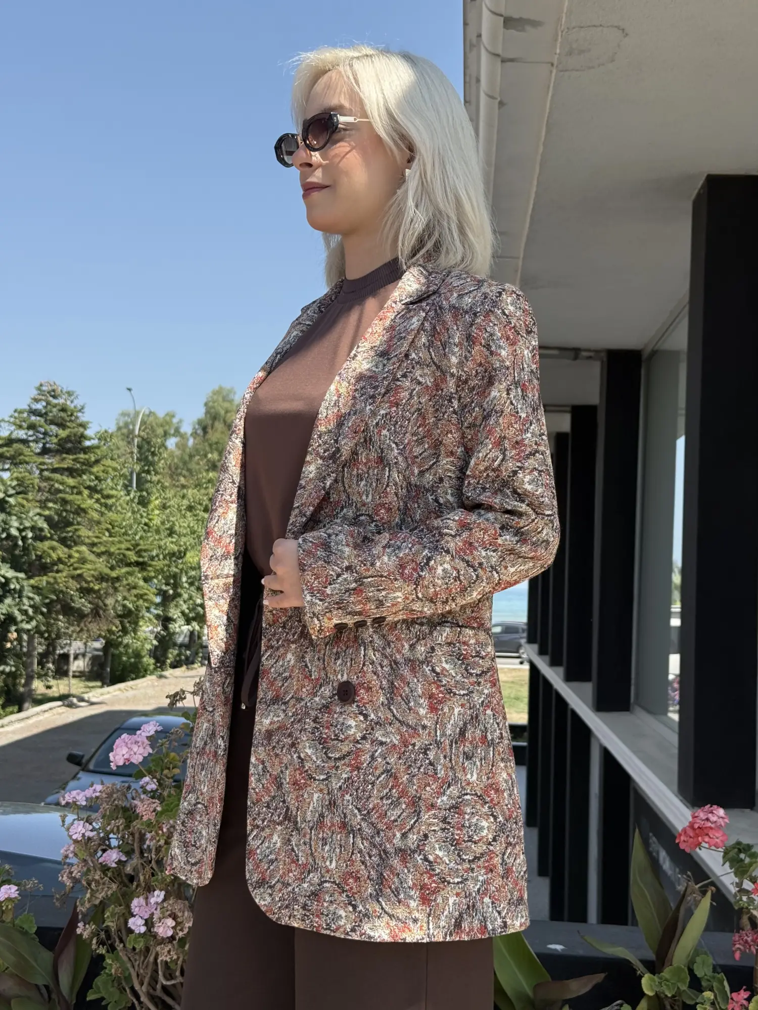 Kayra Desenli Dokuma Ceket KA73022