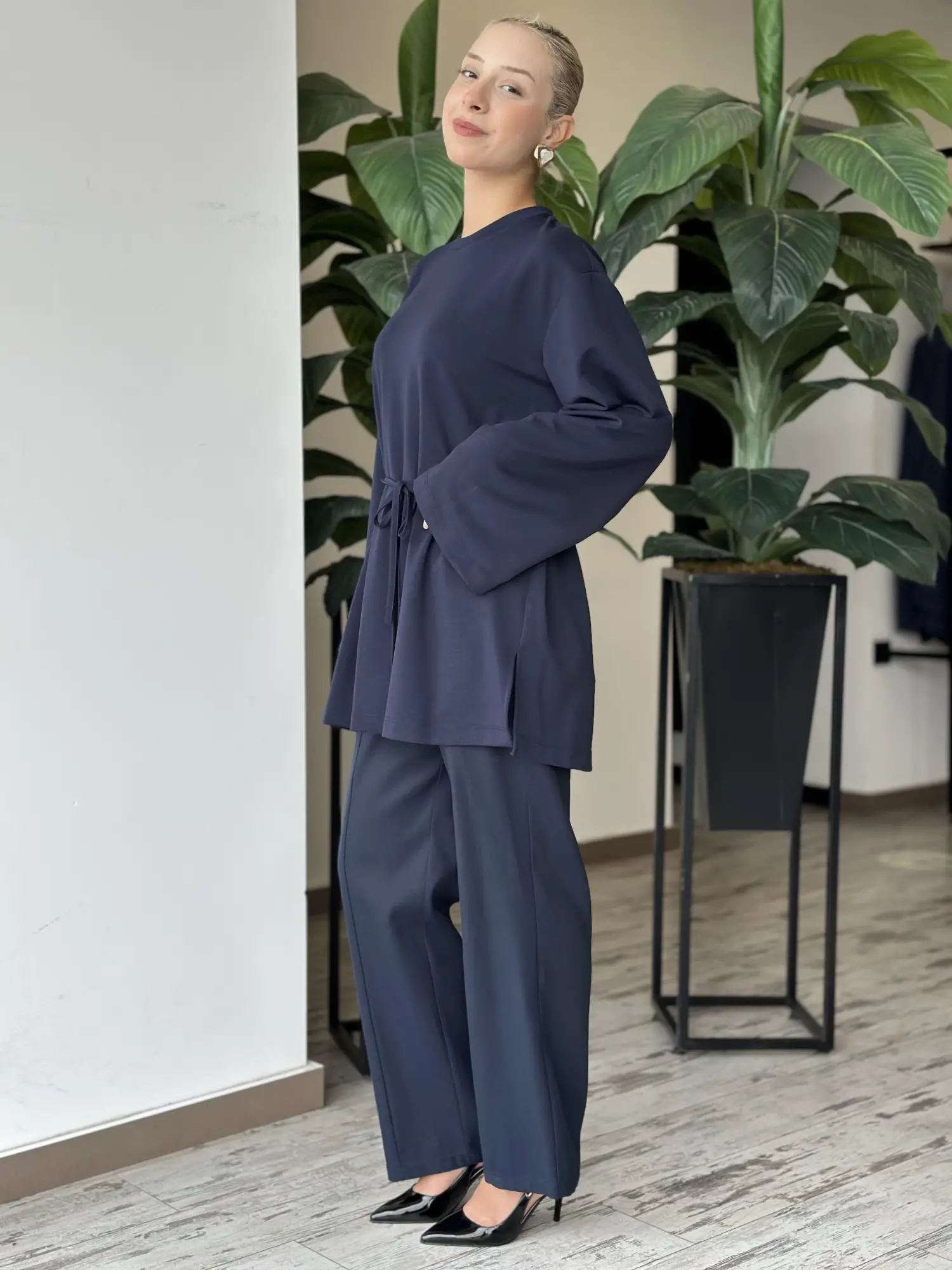 Kayra İp Kemerli Modal Sweatshirt KA31009