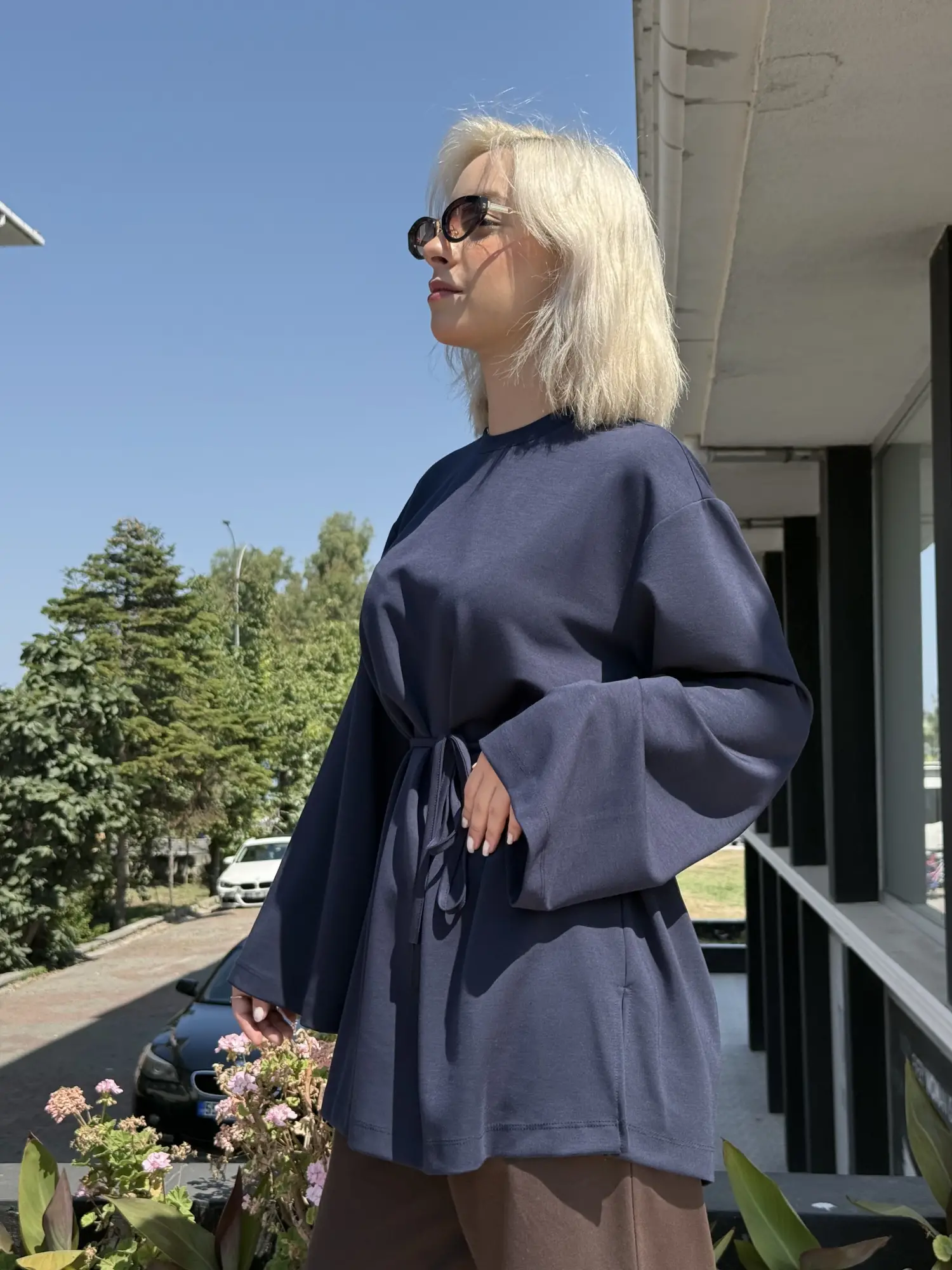 Kayra İp Kemerli Modal Sweatshirt KA31009