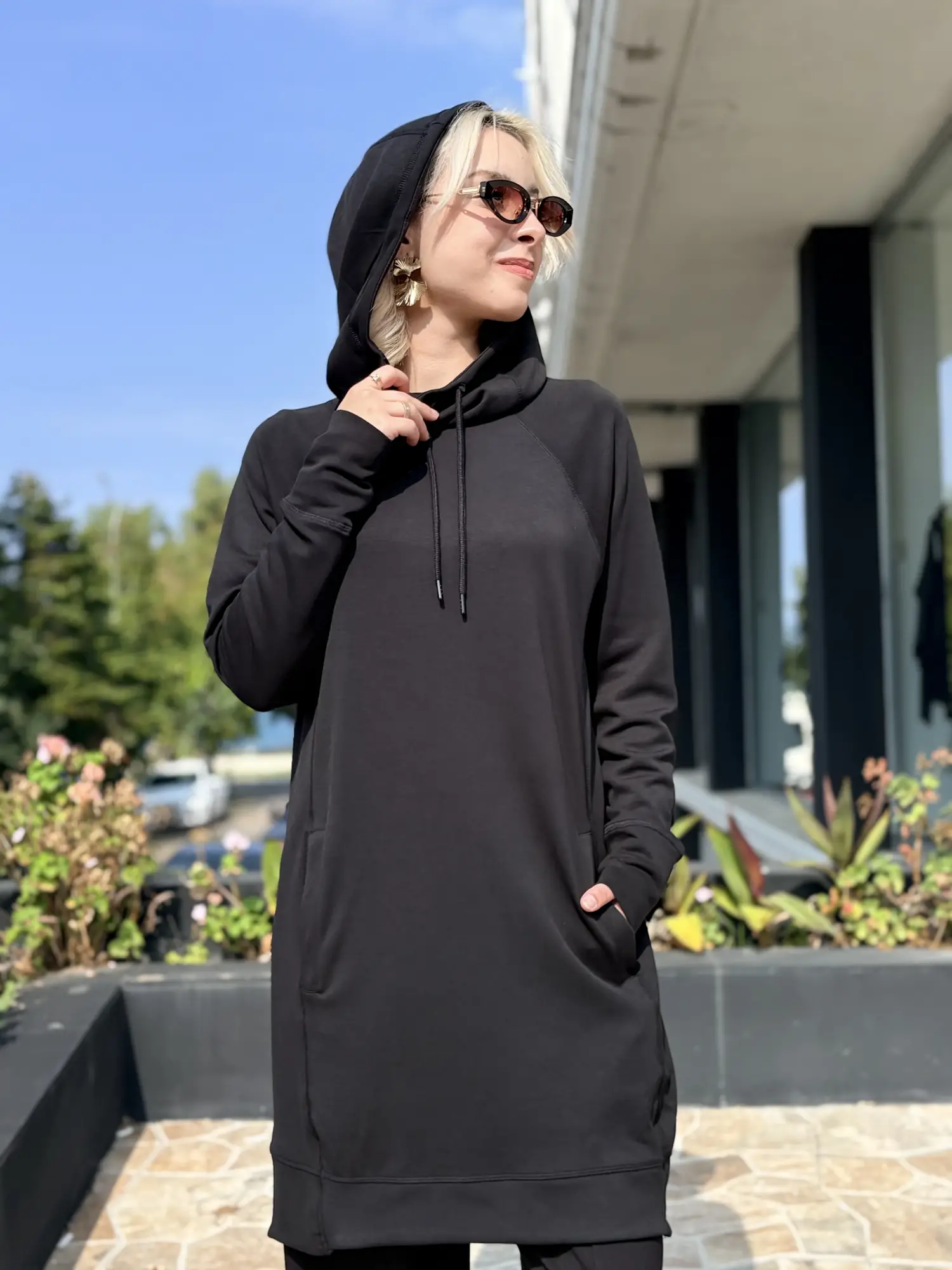 Kayra Kapüşonlu Cepli Modal Sweatshirt KA21047