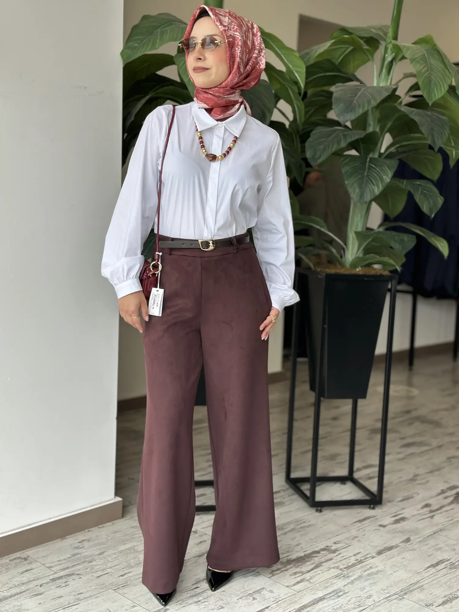 Kayra Kemerli Süet Pantolon KA19042