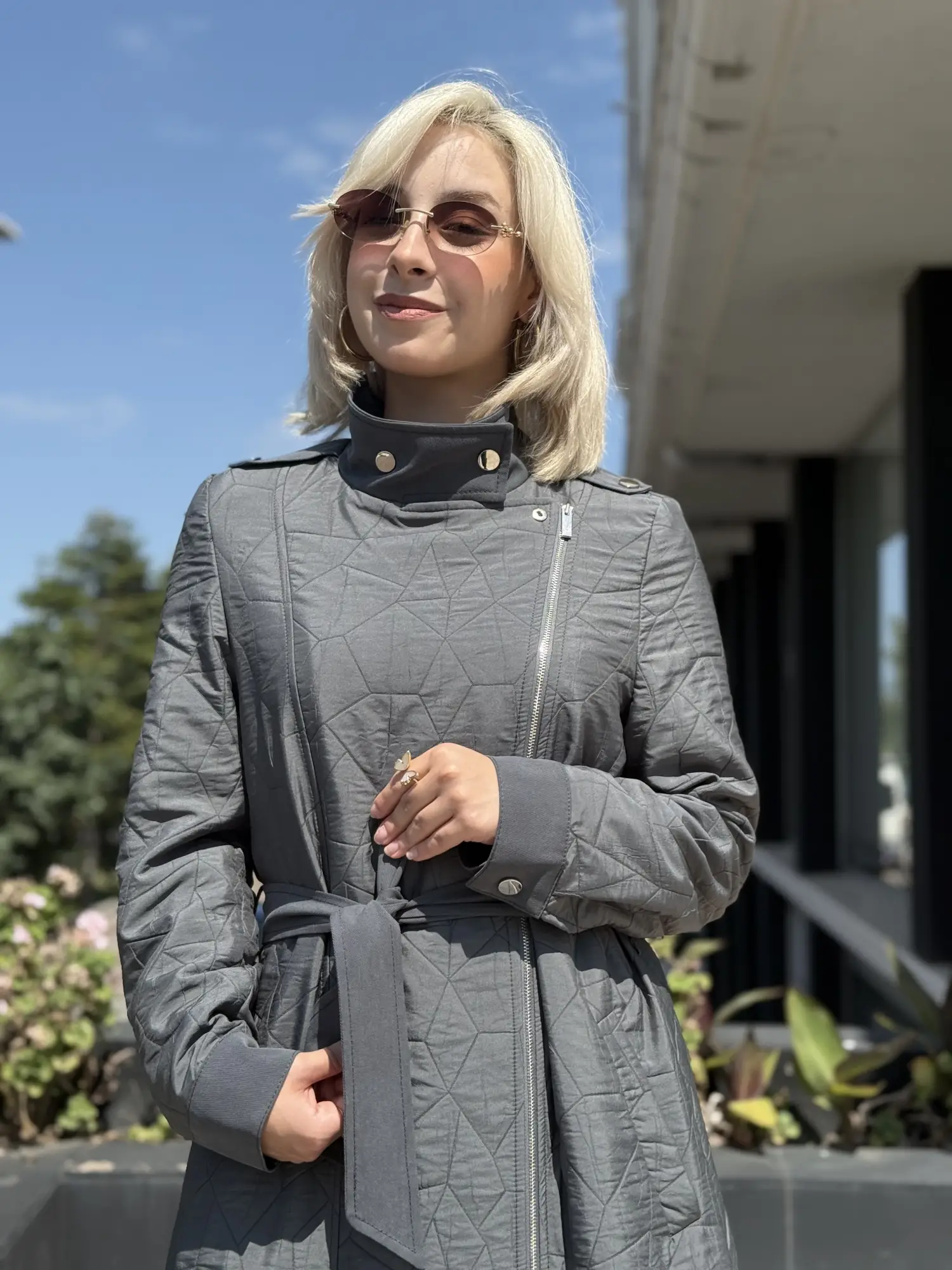 Kayra Kuşaklı Kapitone Pardesü KA15003