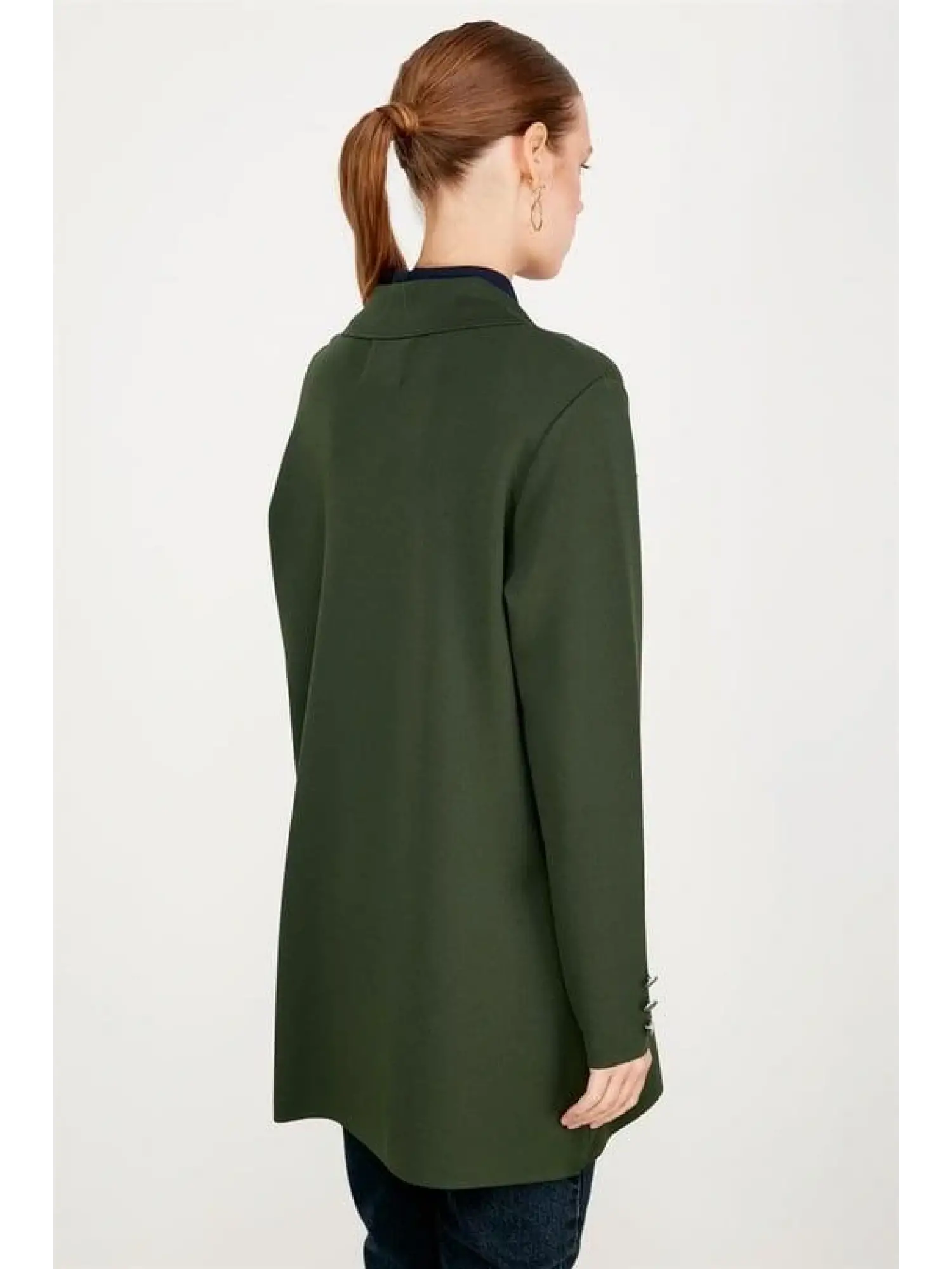 Kruvaze Yaka Rayon Ceket/Hırka HRK21464