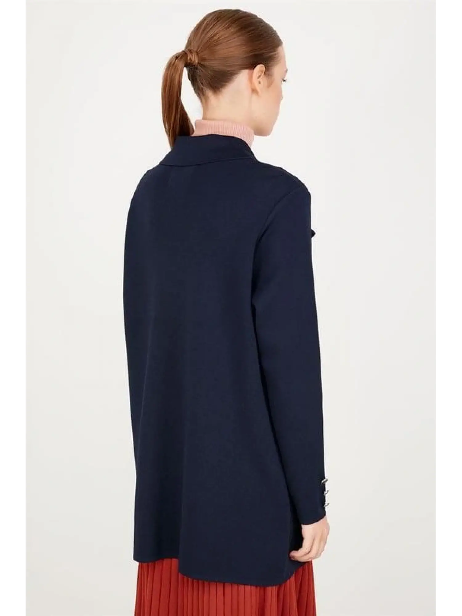 Kruvaze Yaka Rayon Ceket/Hırka HRK21464