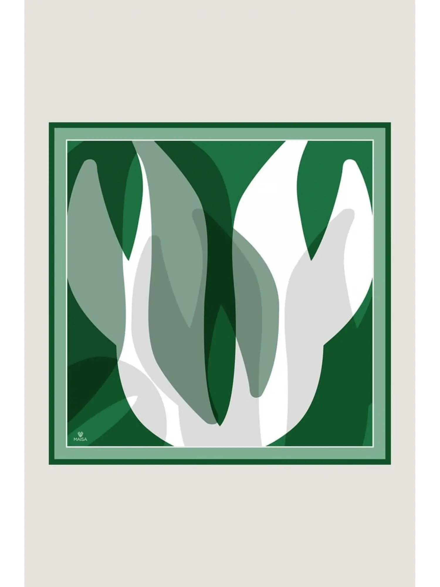 Maisa Lale 90X90 Twil İpek Eşarp