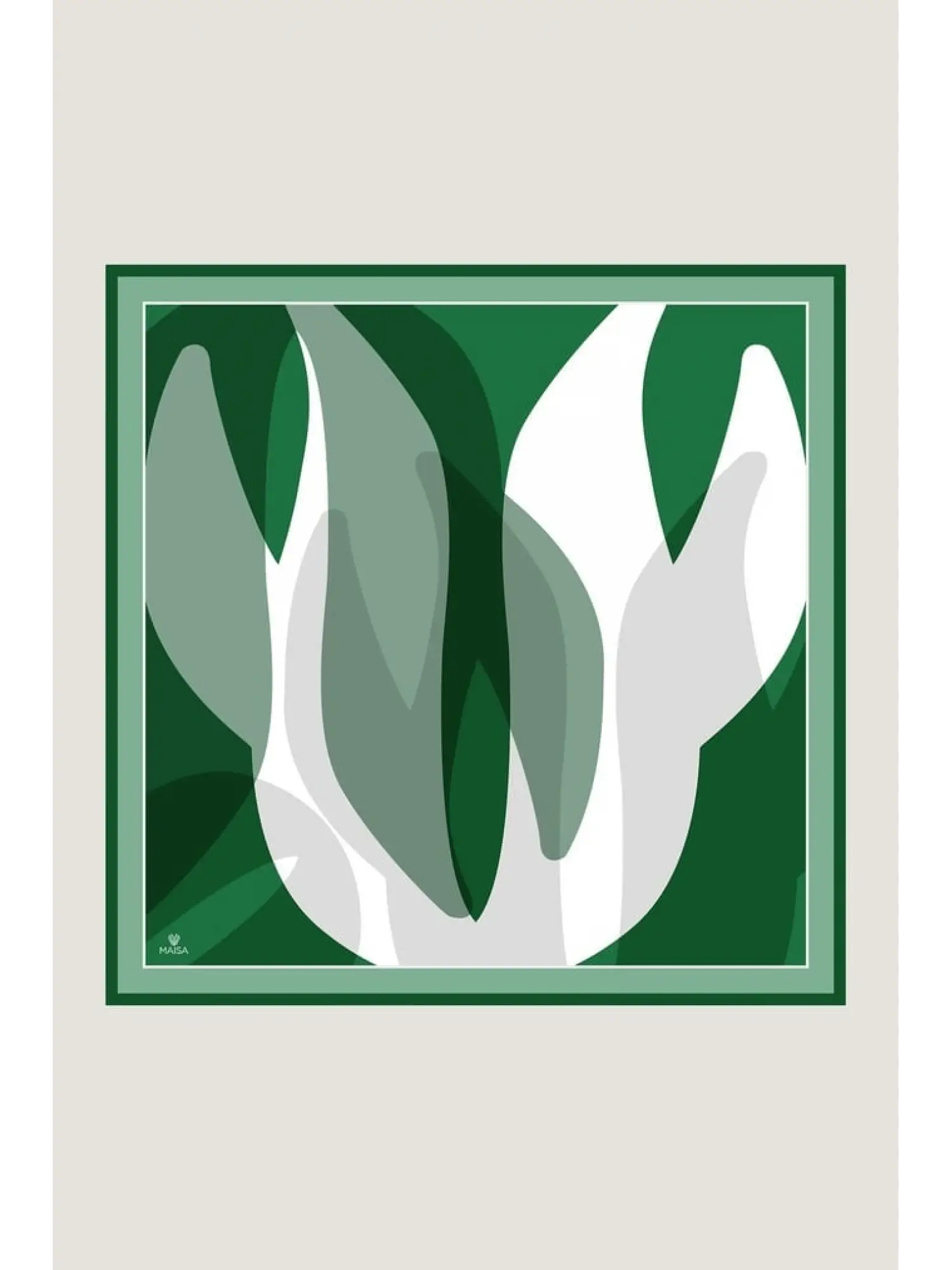 Maisa Lale 90X90 Twil İpek Eşarp