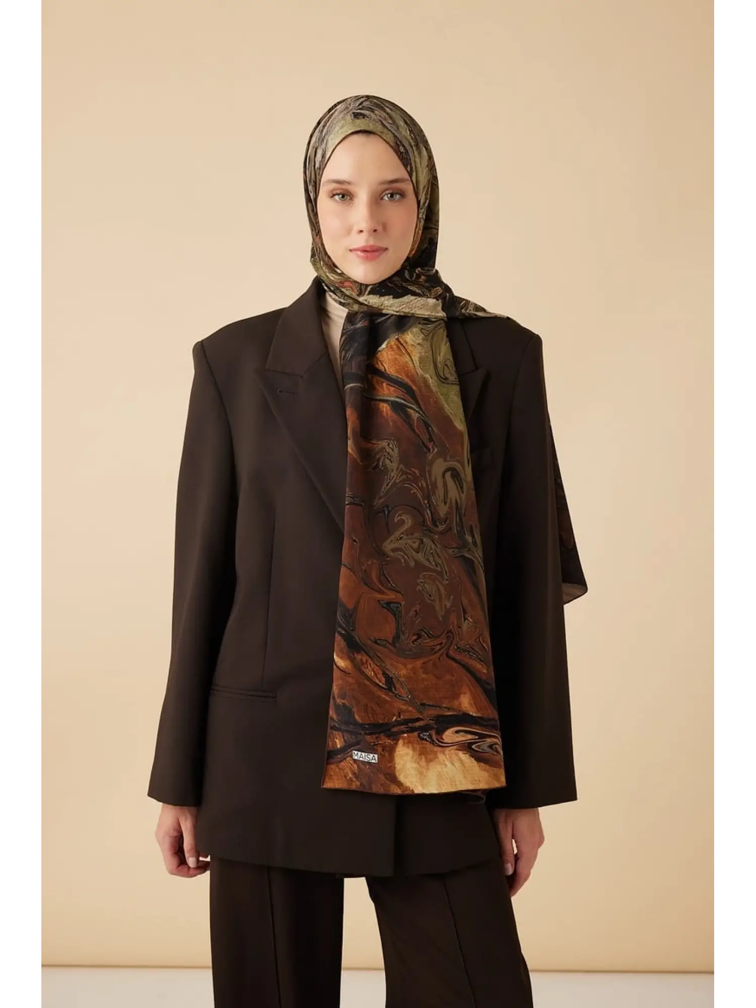 Maisa Nefes Krep İpek Şal 70x190