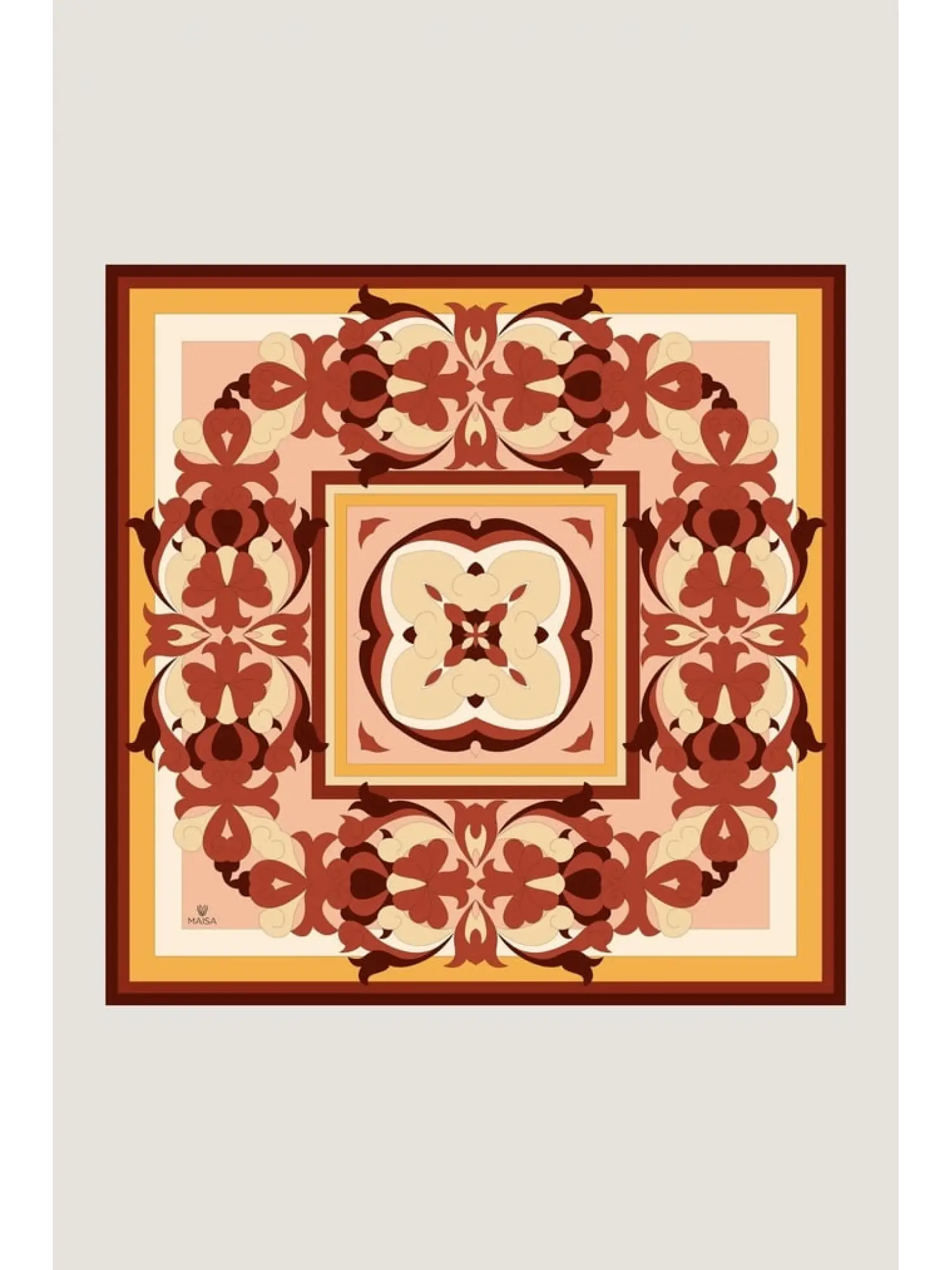 Maisa Sara 90X90 Twil İpek Eşarp