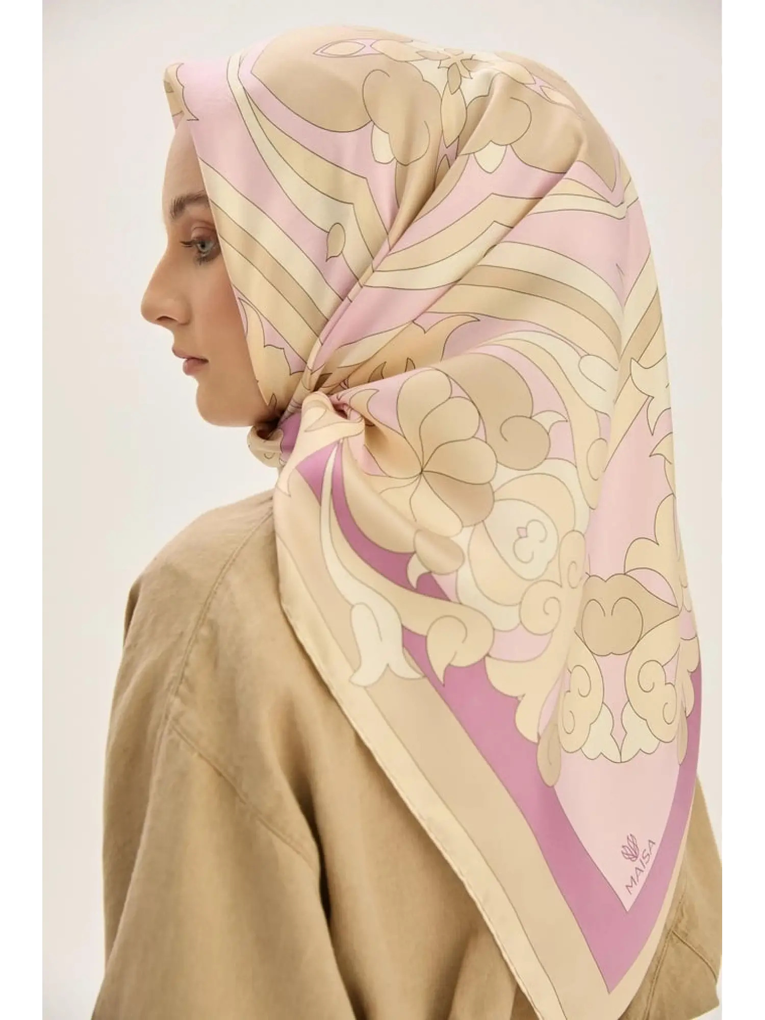 Maisa Sara 90X90 Twil İpek Eşarp