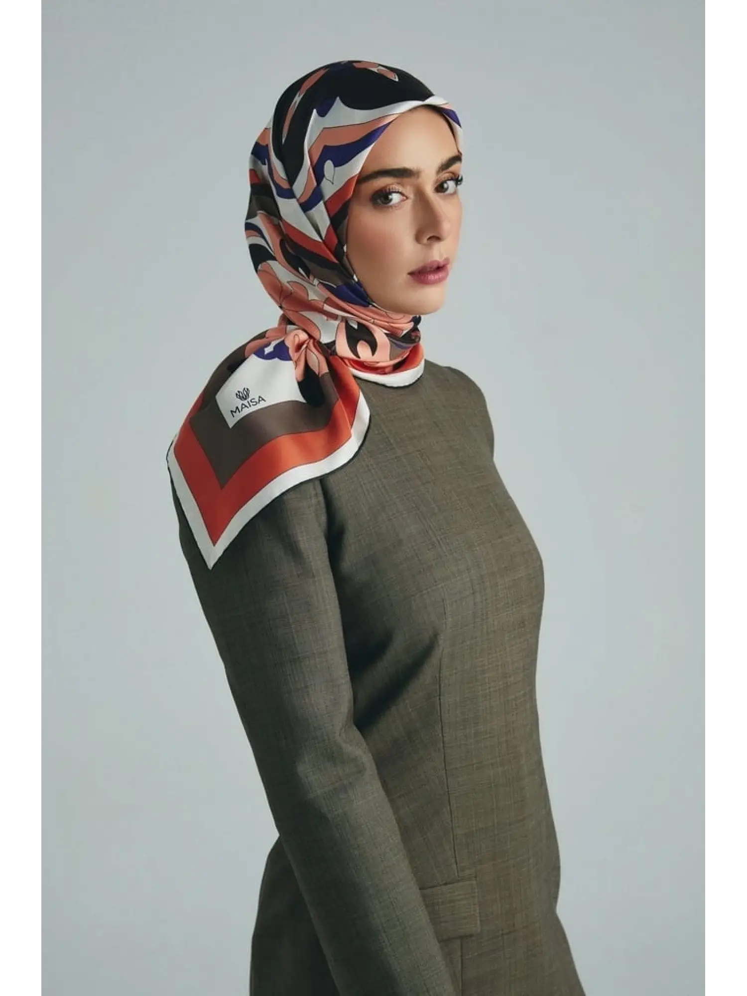 Maisa Sara 90X90 Twil İpek Eşarp