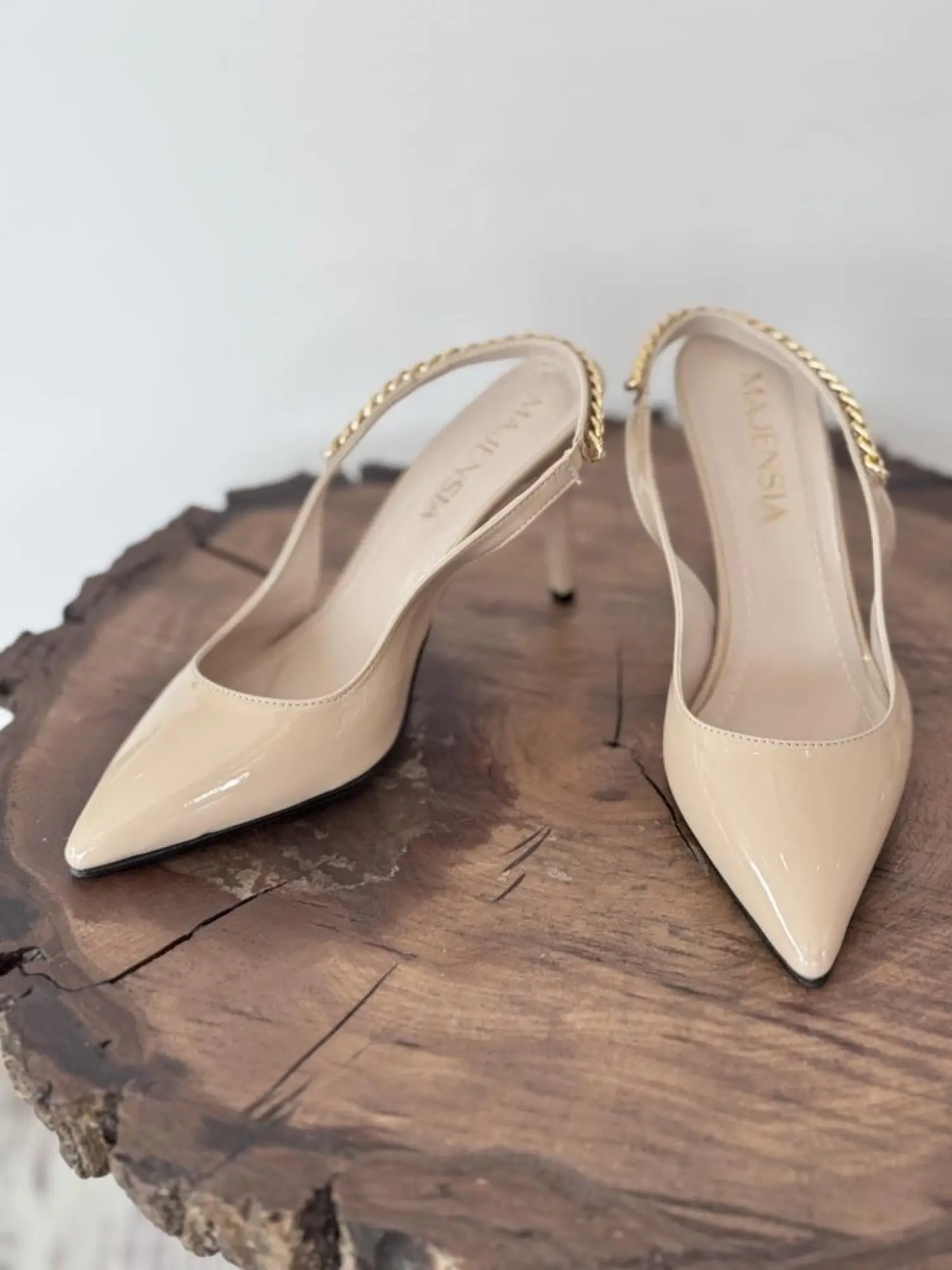 Majensia Zincir Detaylı Sivri Toput Rugan Ayakkabı 155012