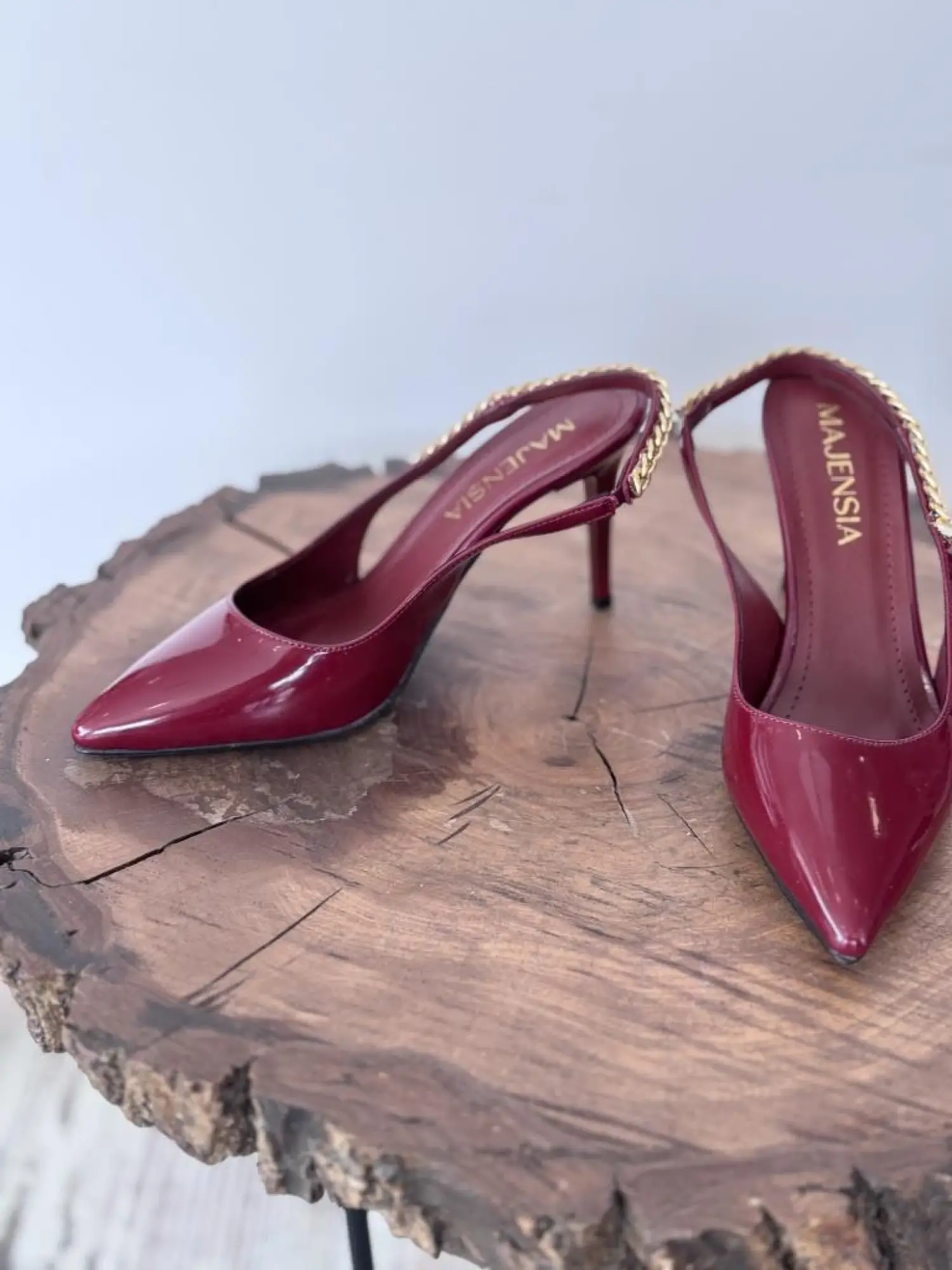 Majensia Zincir Detaylı Sivri Toput Rugan Ayakkabı 155012