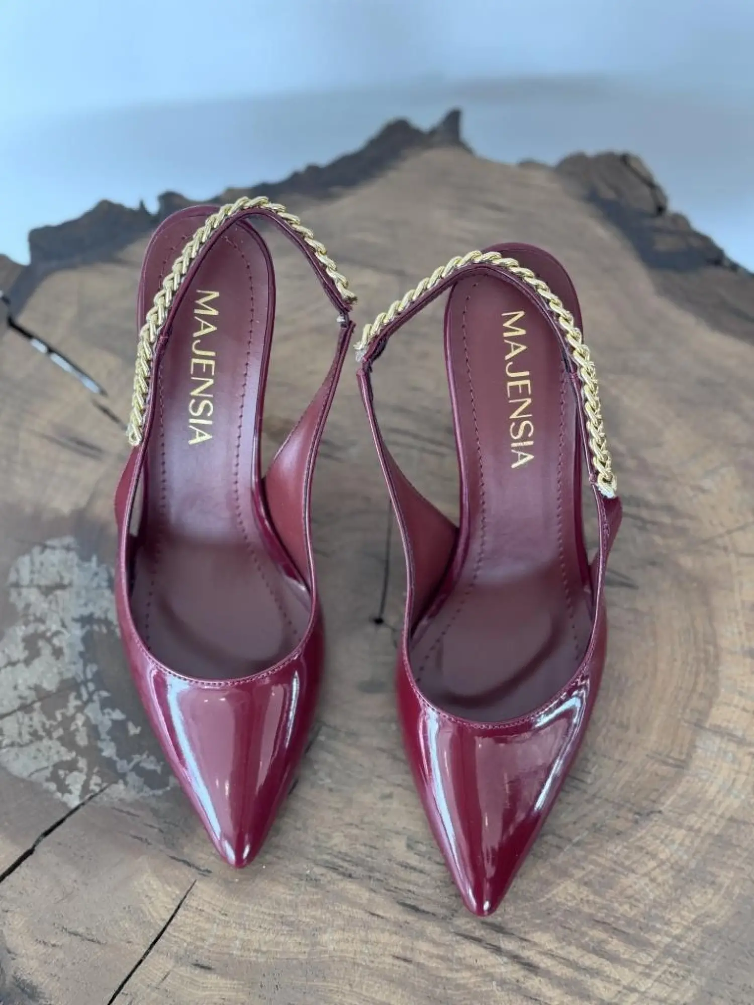 Majensia Zincir Detaylı Sivri Toput Rugan Ayakkabı 155012