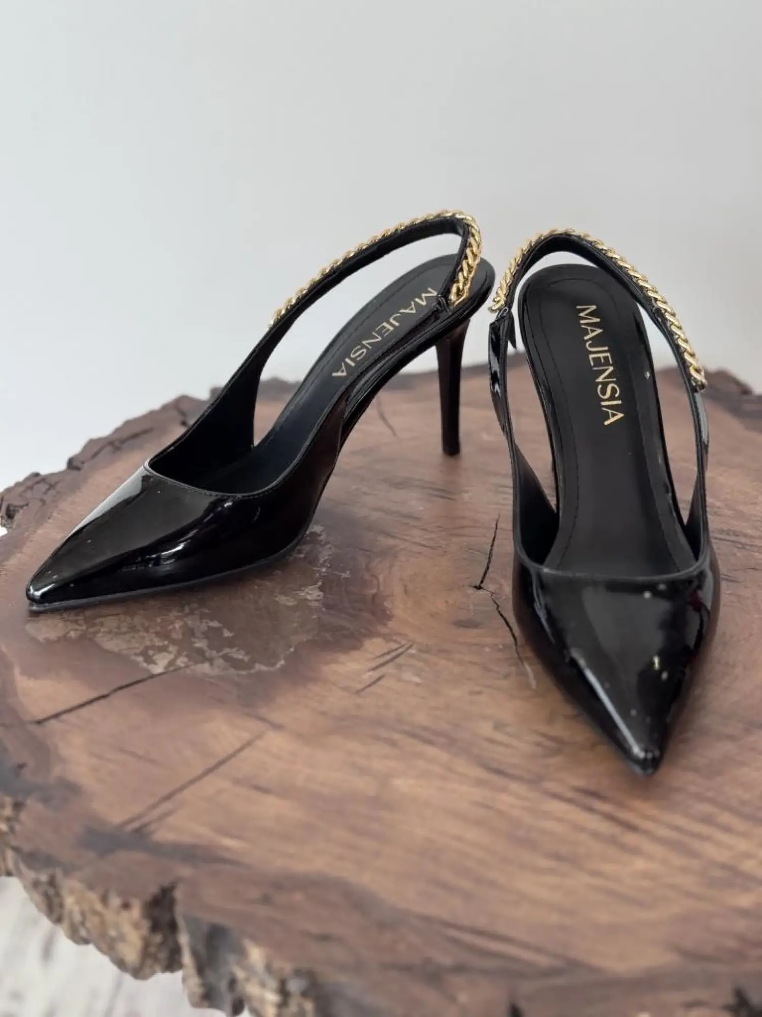 Majensia Zincir Detaylı Sivri Toput Rugan Ayakkabı 155012