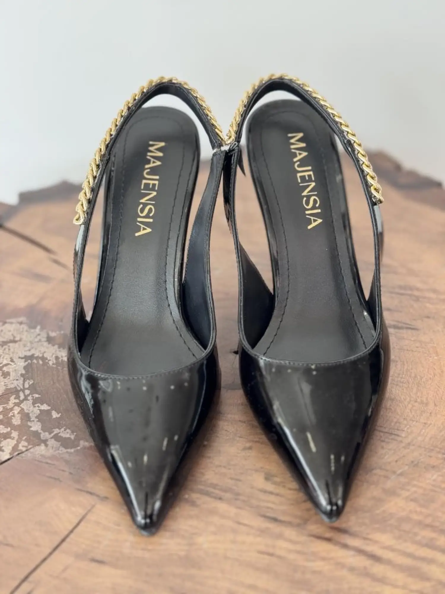 Majensia Zincir Detaylı Sivri Toput Rugan Ayakkabı 155012