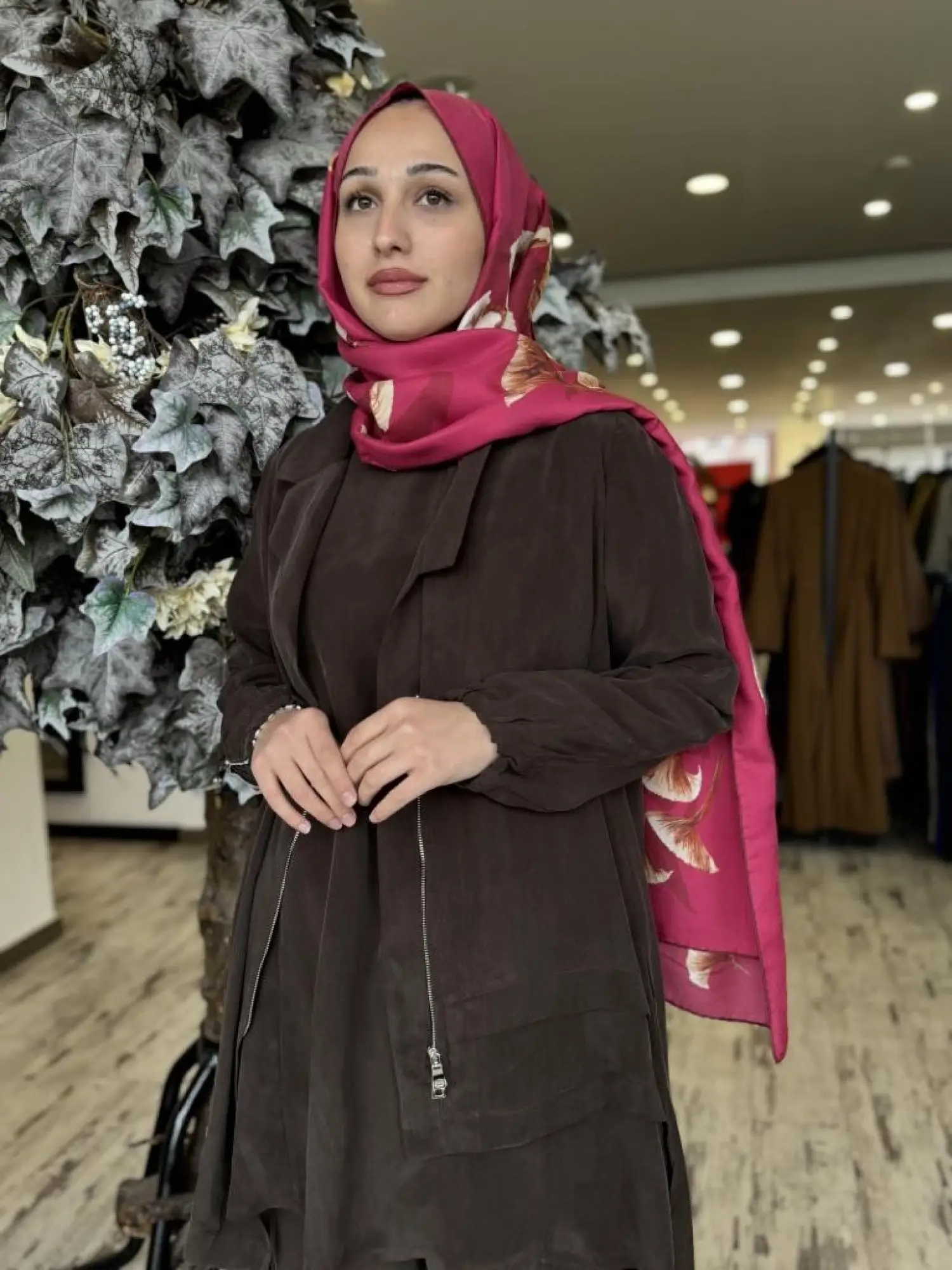 Misswhence 3 lü Cupra İpek Ceket Tunik Pantolon Takım 37205