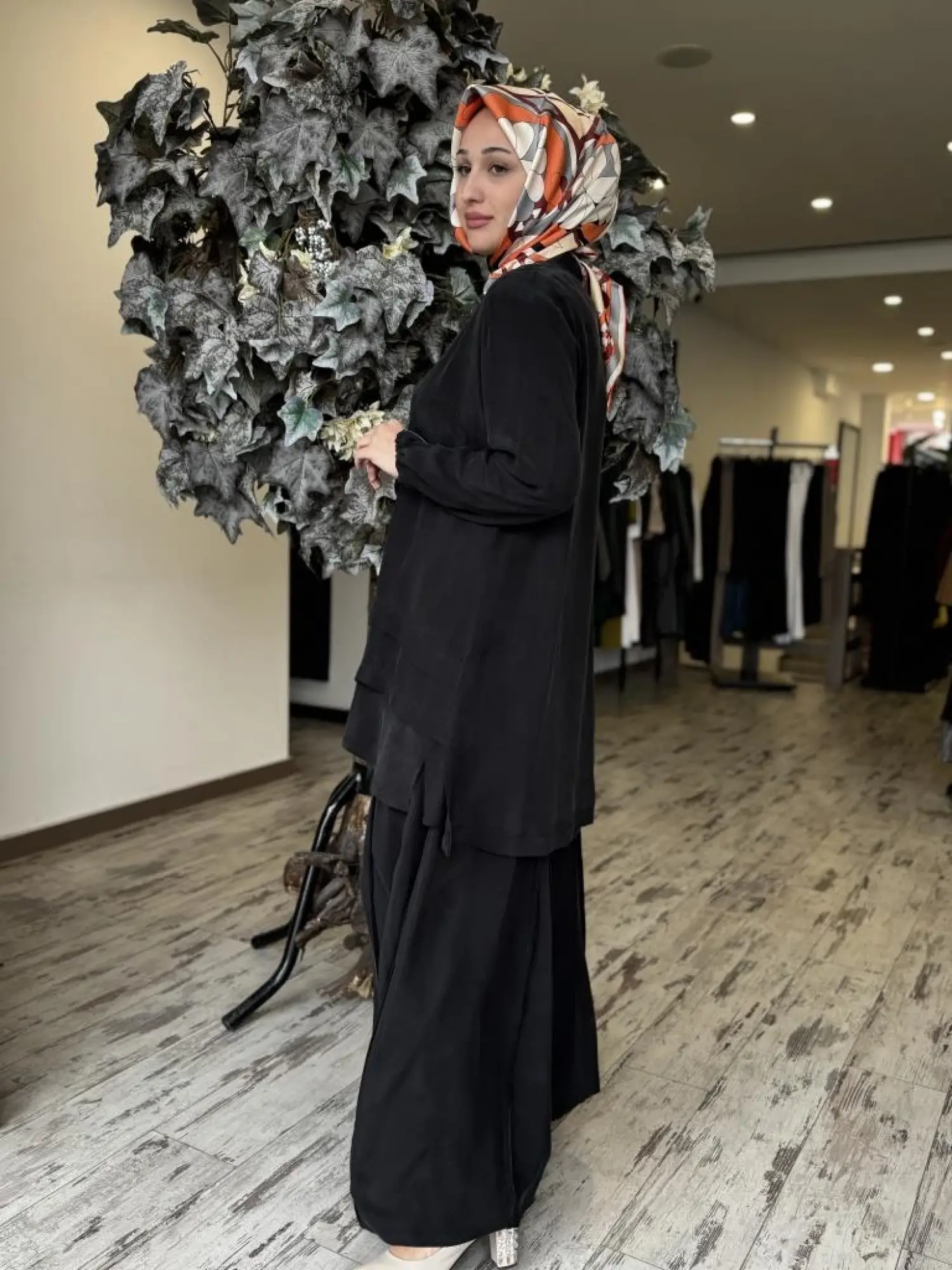 Misswhence 3 lü Cupra İpek Ceket Tunik Pantolon Takım 37205