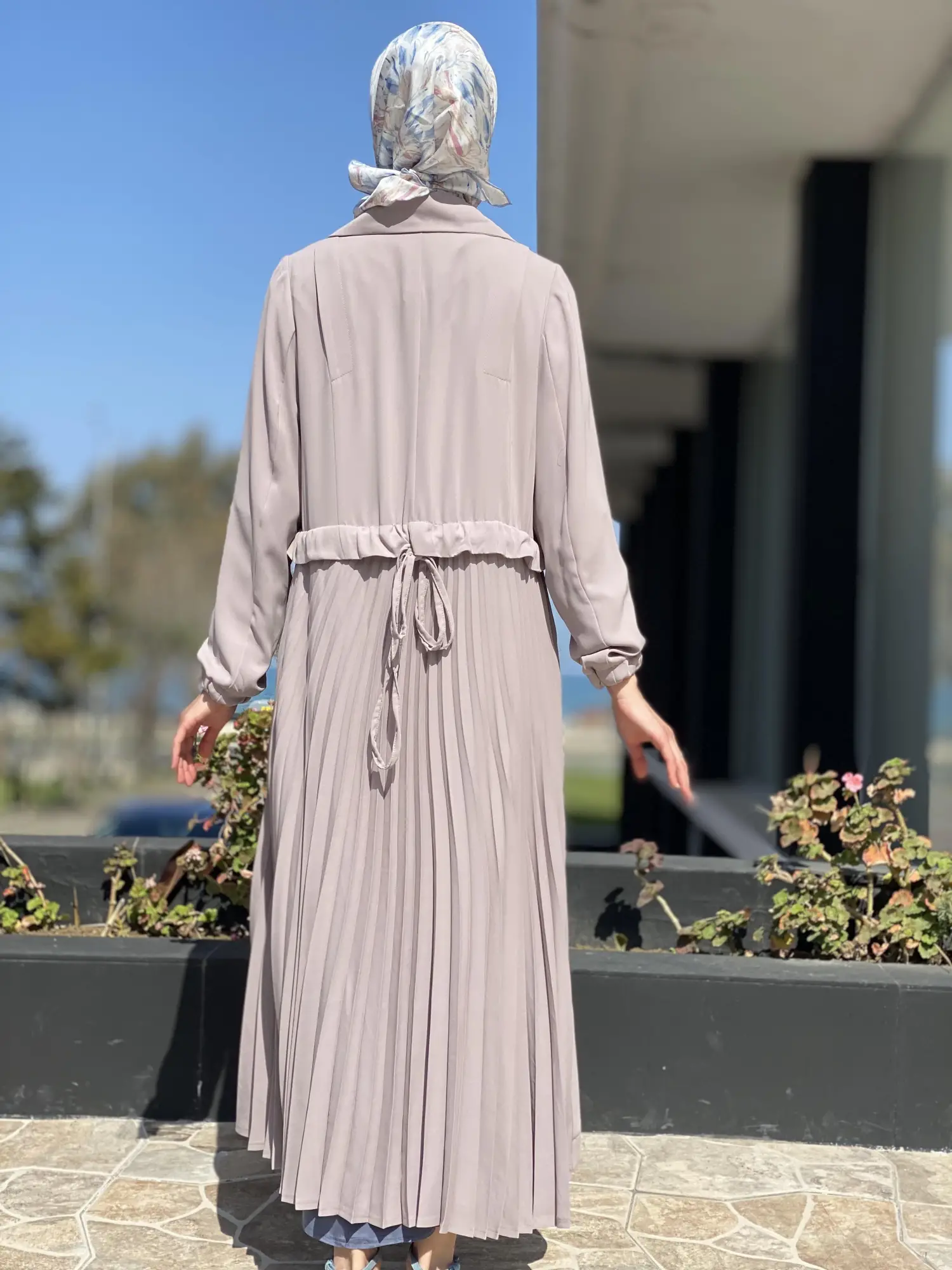 Misswhence Arkası Pliseli Fermuarlı Pardesü 35516