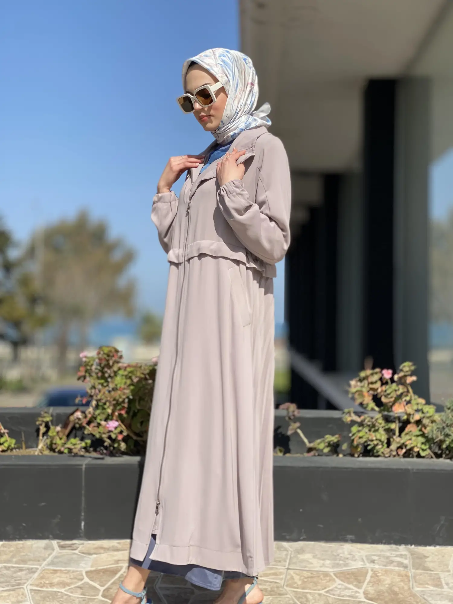 Misswhence Arkası Pliseli Fermuarlı Pardesü 35516