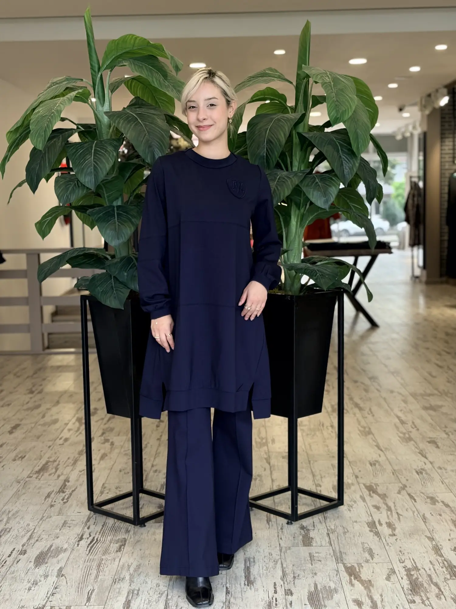 Misswhence Arma Detaylı Basic Çelik Örme Tunik 40021