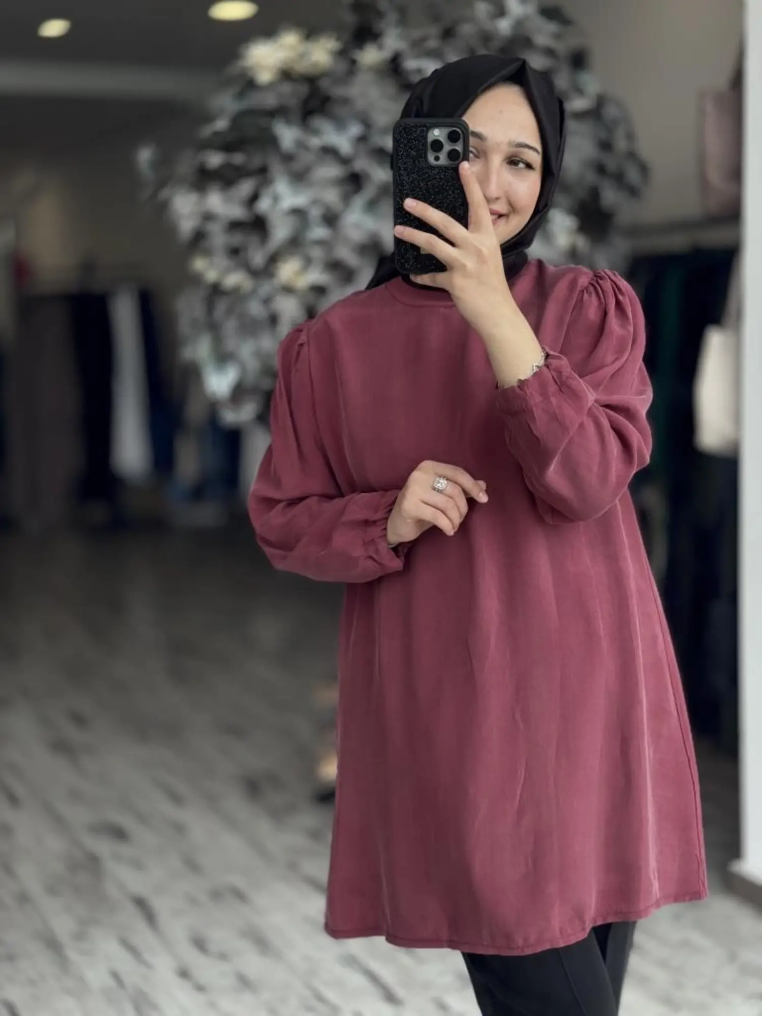 Misswhence Basic Cupra İpek Tunik 37025