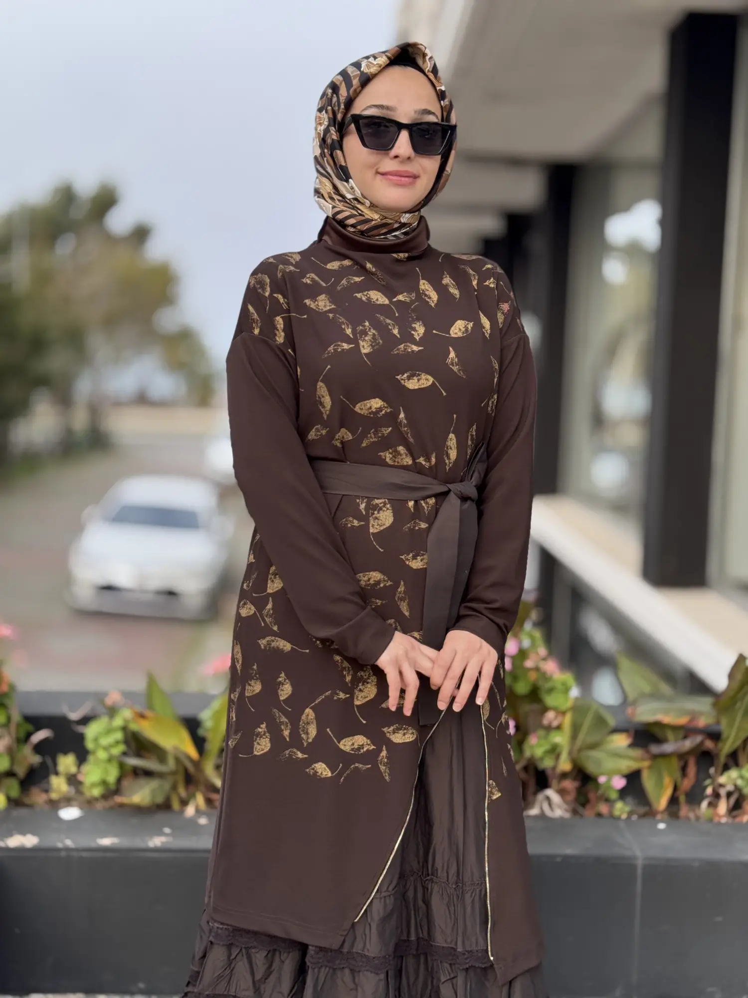 Misswhence Baskı Detaylı İkili Triko Elbise 38810