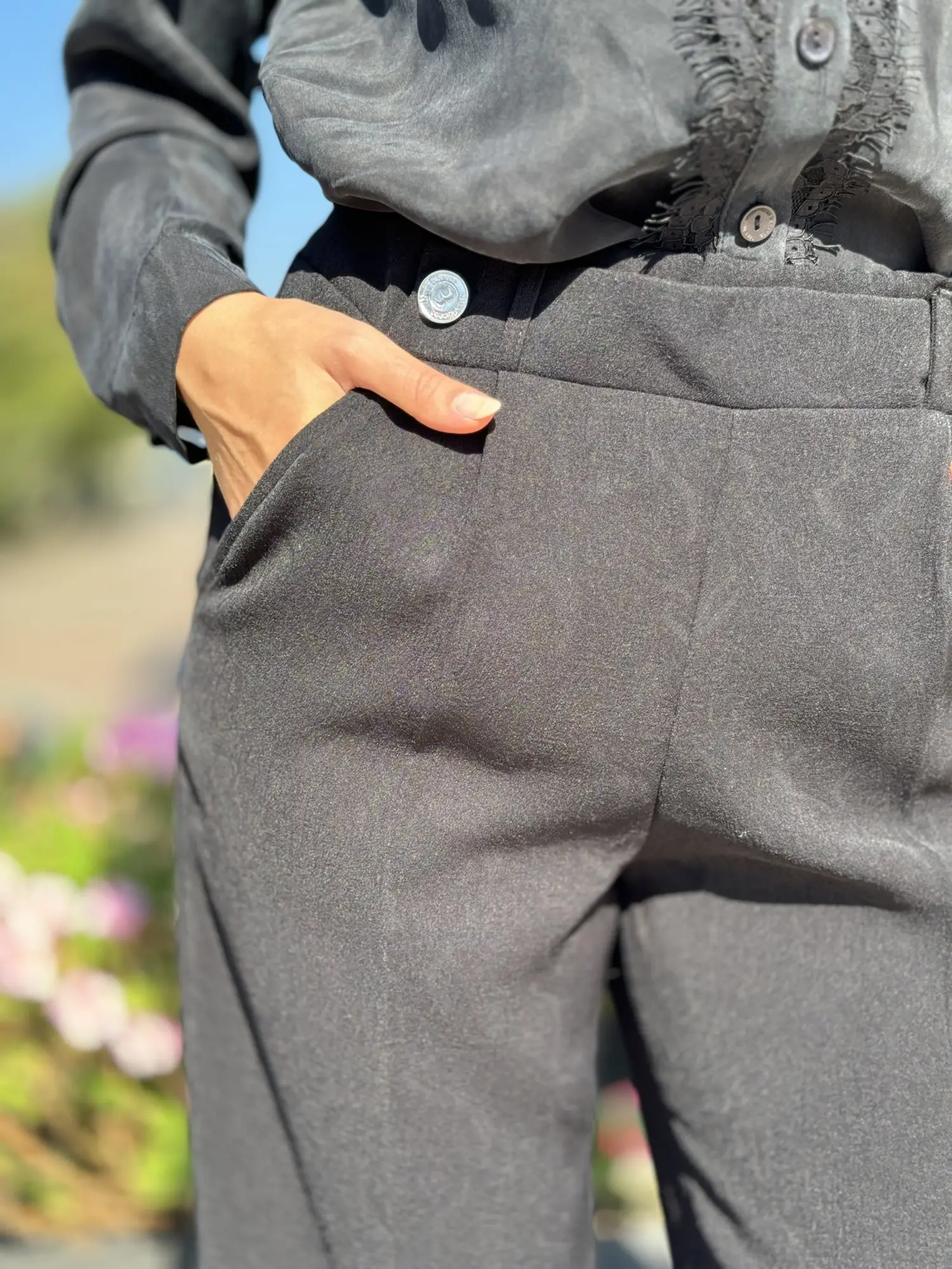 Misswhence Beli Lastikli Cepli Kalem Pantolon 36102