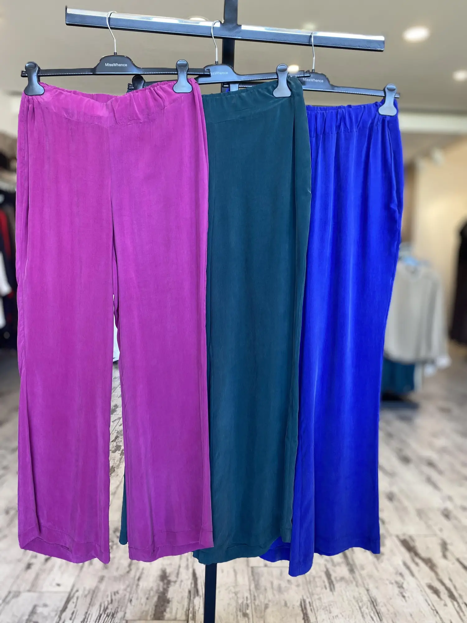 Misswhence Beli Lastikli Cupra İpek Pantolon 35110