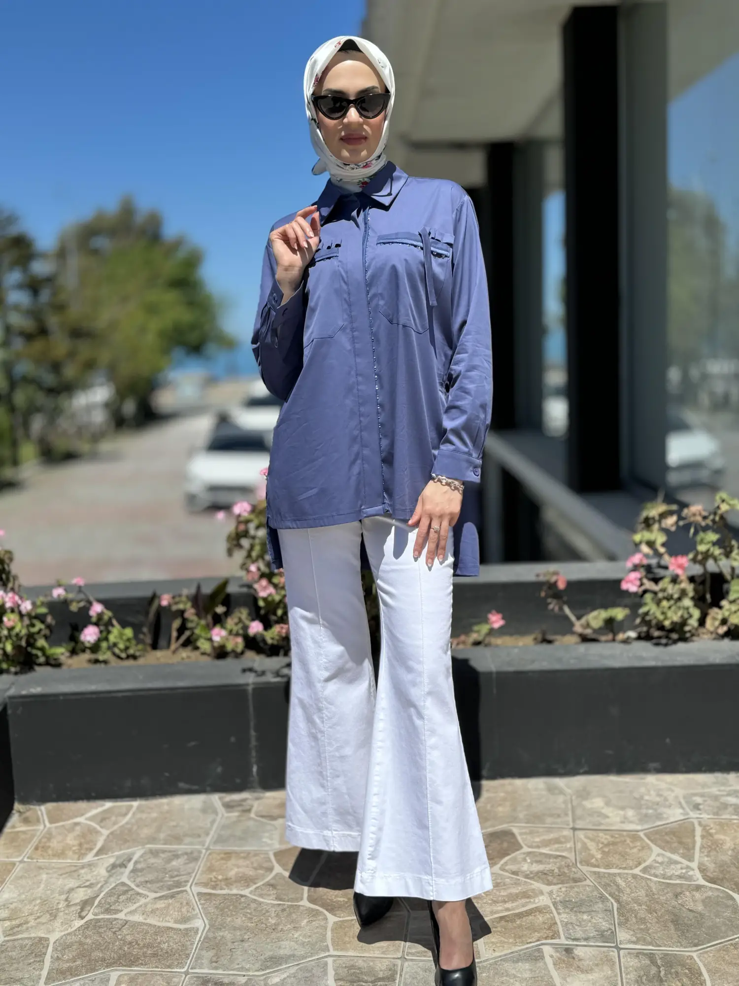 Misswhence Cep Detaylı Poplin Gömlek 35314