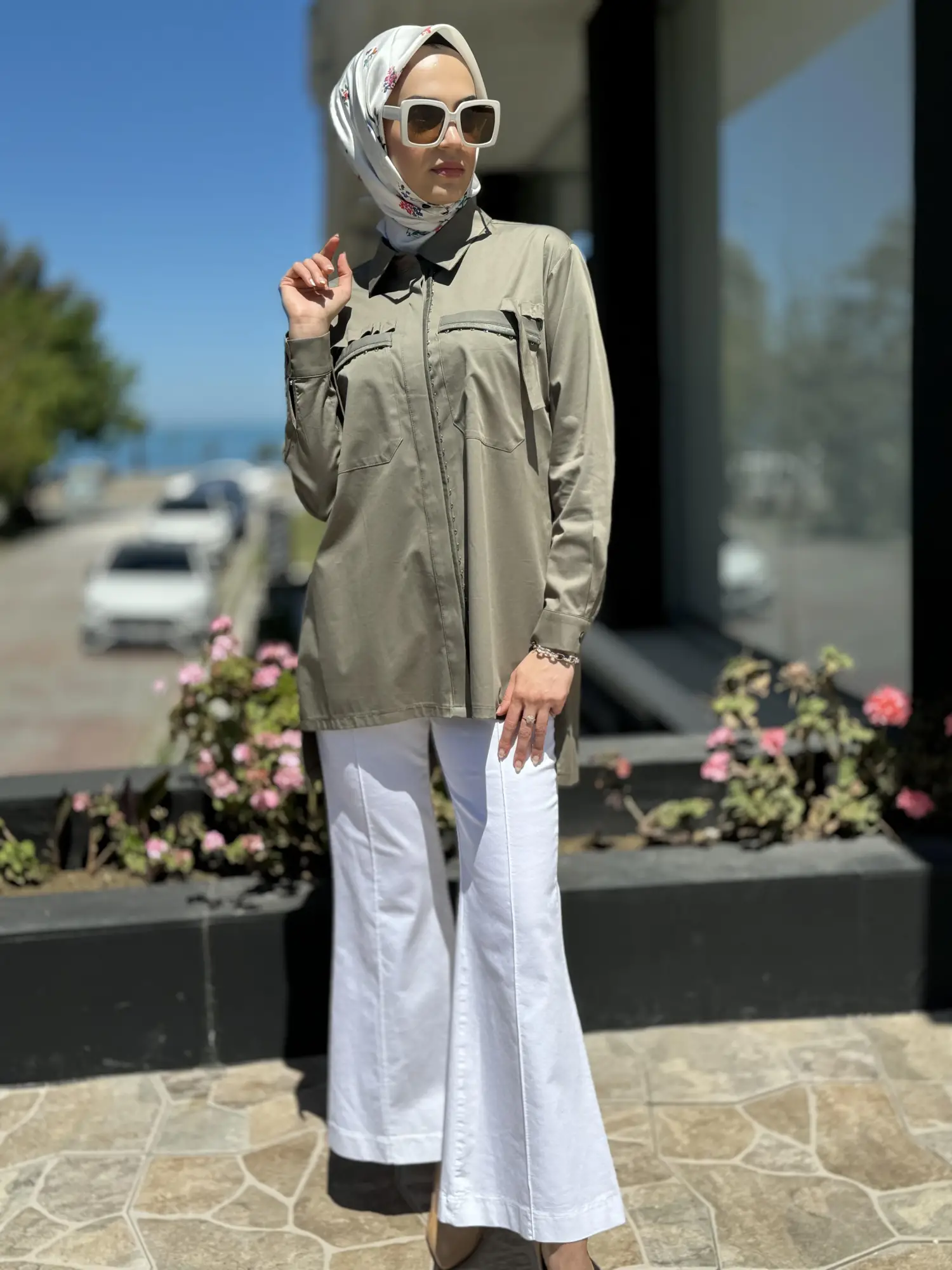 Misswhence Cep Detaylı Poplin Gömlek 35314