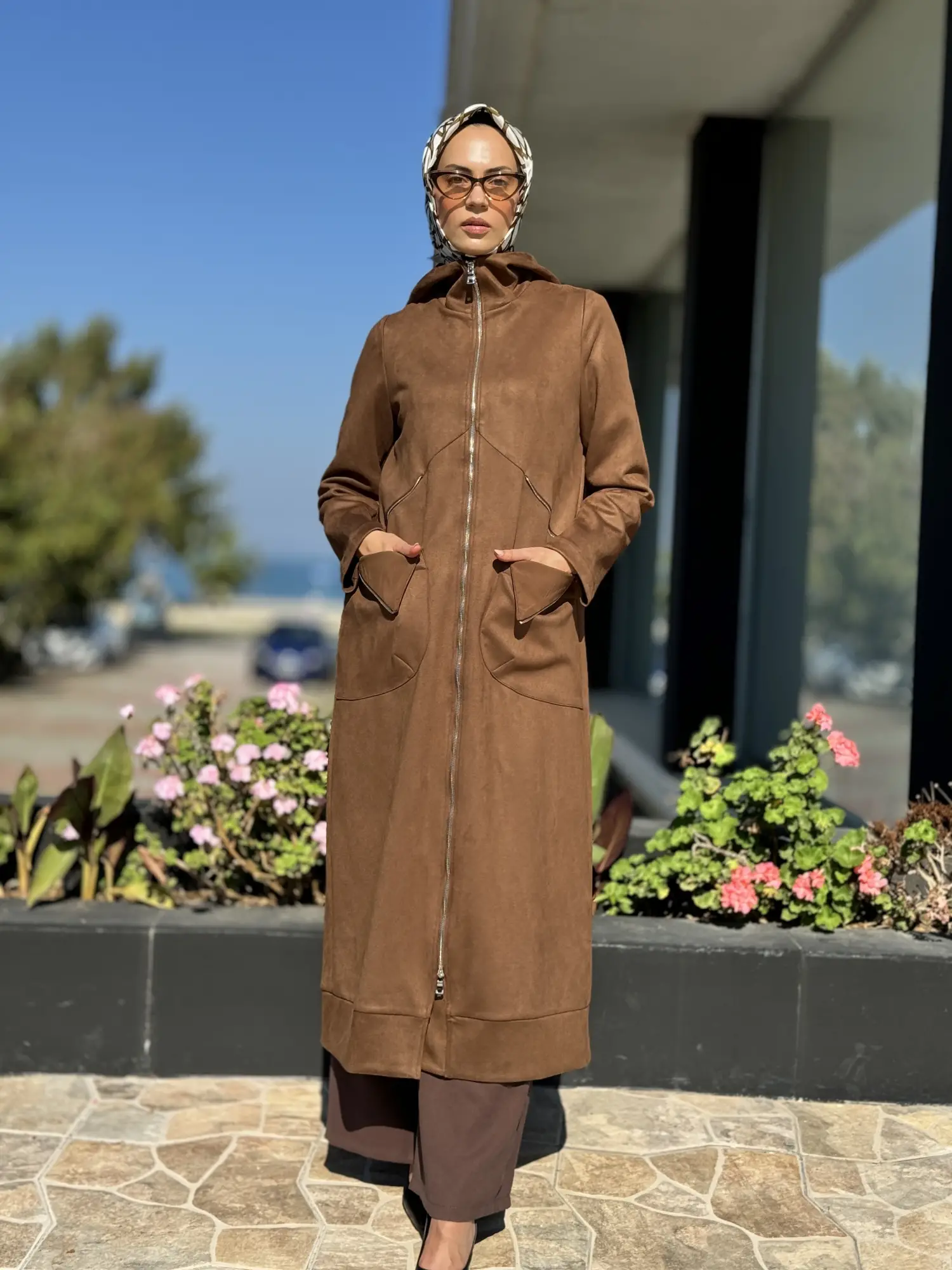 Misswhence Cep Detaylı Süet Pardesü 36510