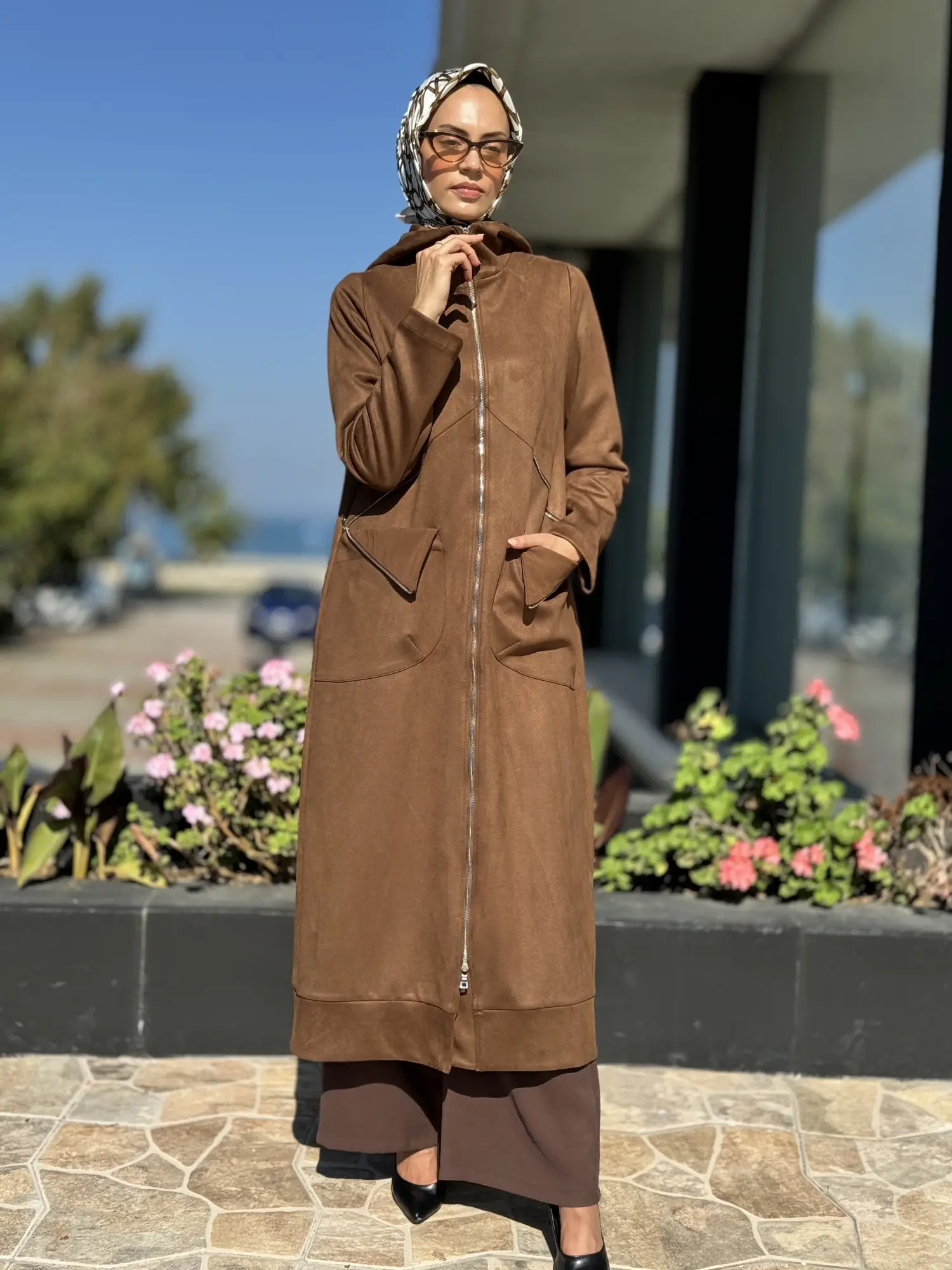 Misswhence Cep Detaylı Süet Pardesü 36510