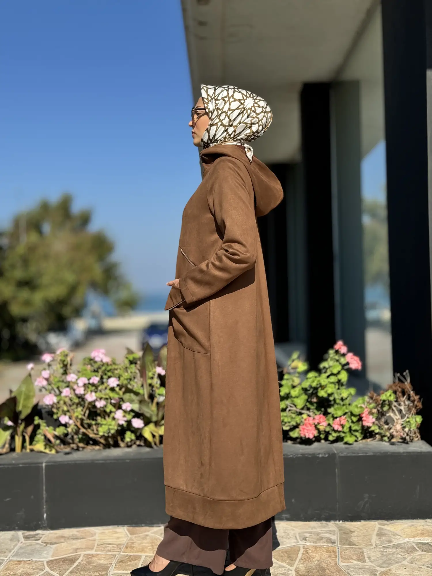 Misswhence Cep Detaylı Süet Pardesü 36510