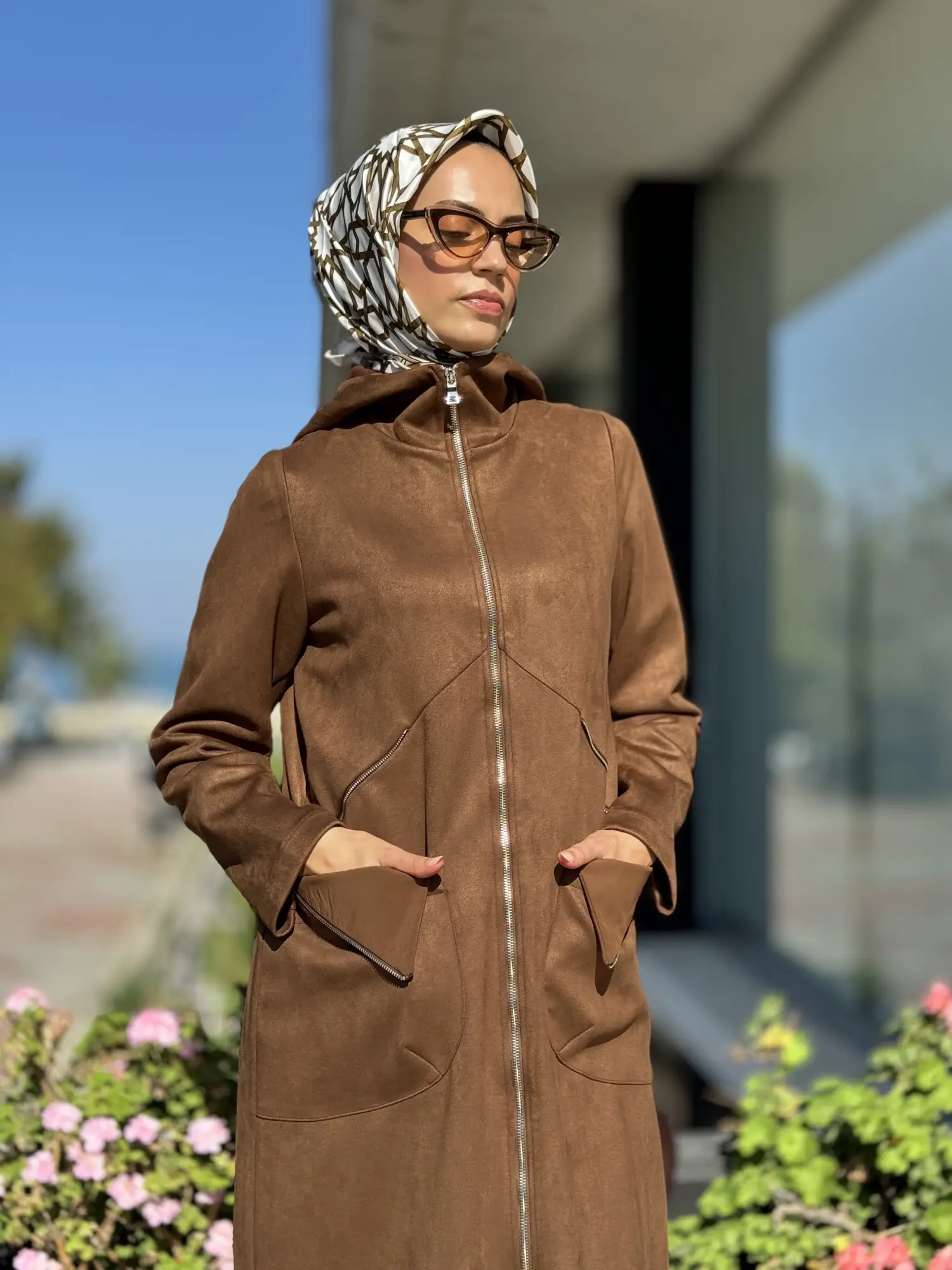 Misswhence Cep Detaylı Süet Pardesü 36510