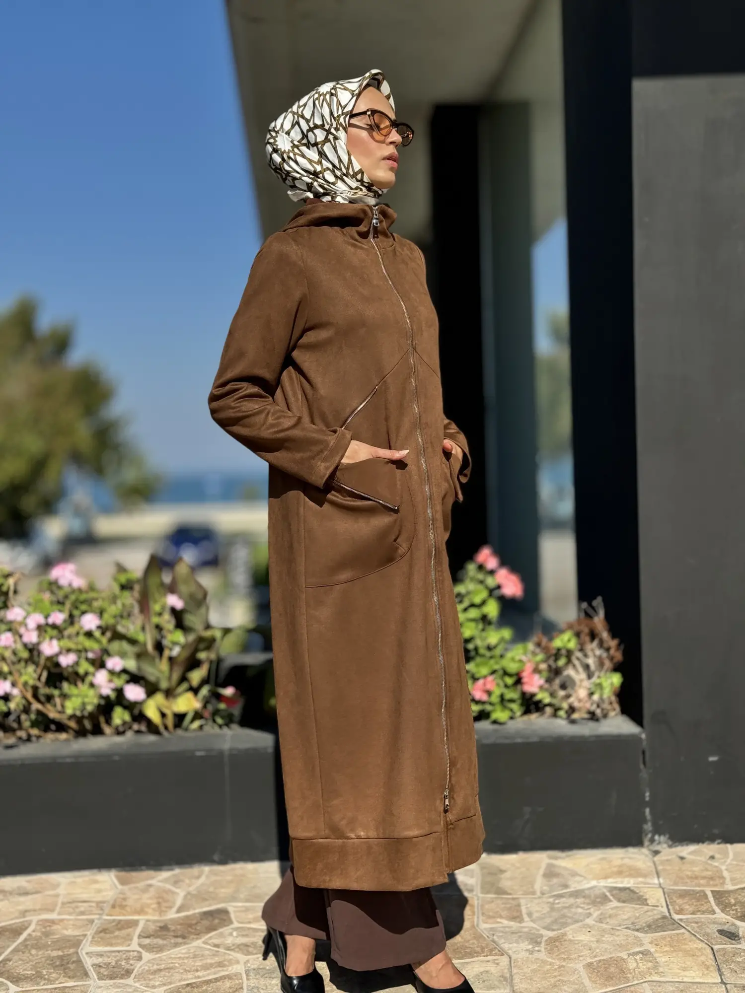 Misswhence Cep Detaylı Süet Pardesü 36510