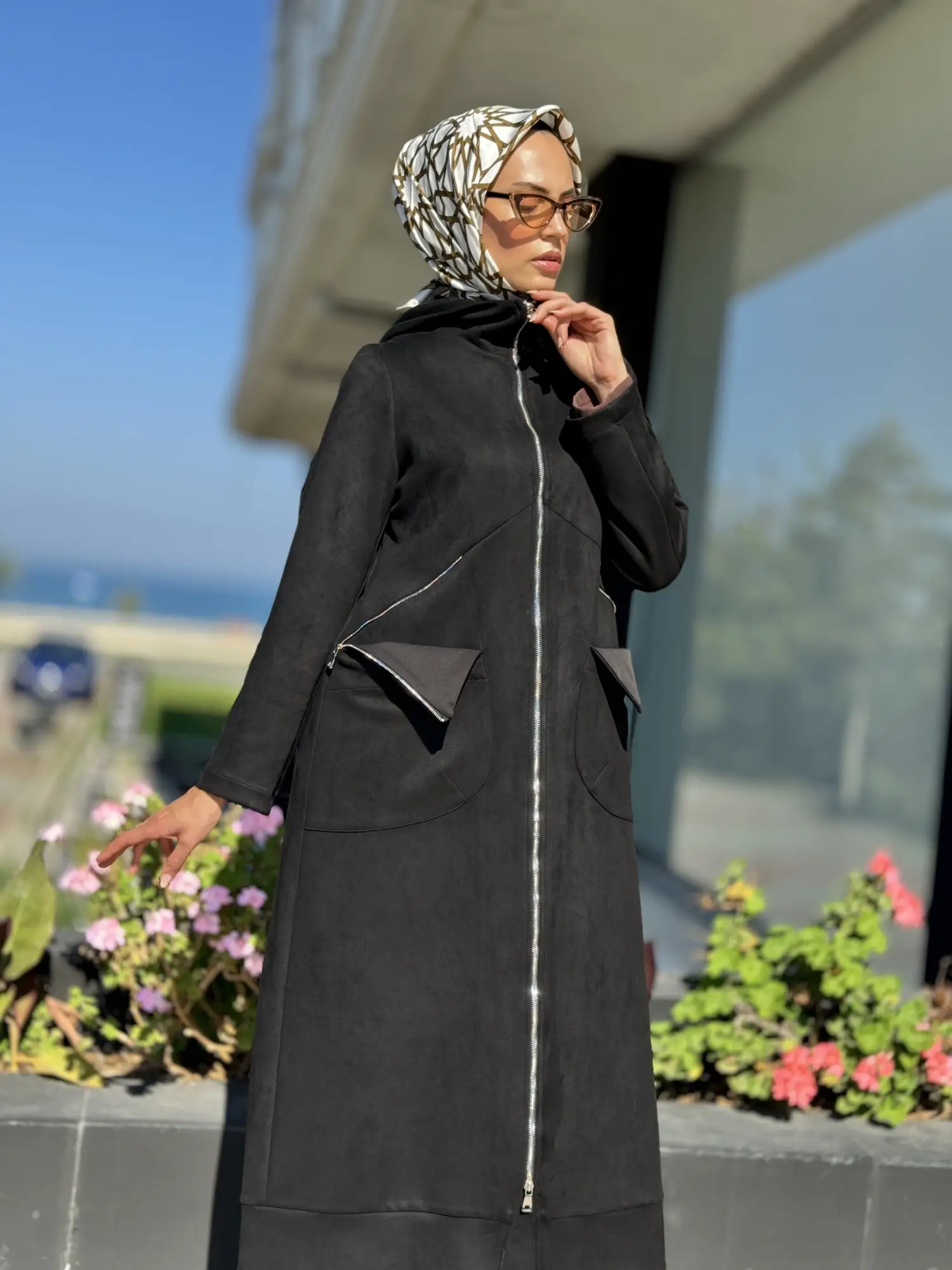 Misswhence Cep Detaylı Süet Pardesü 36510