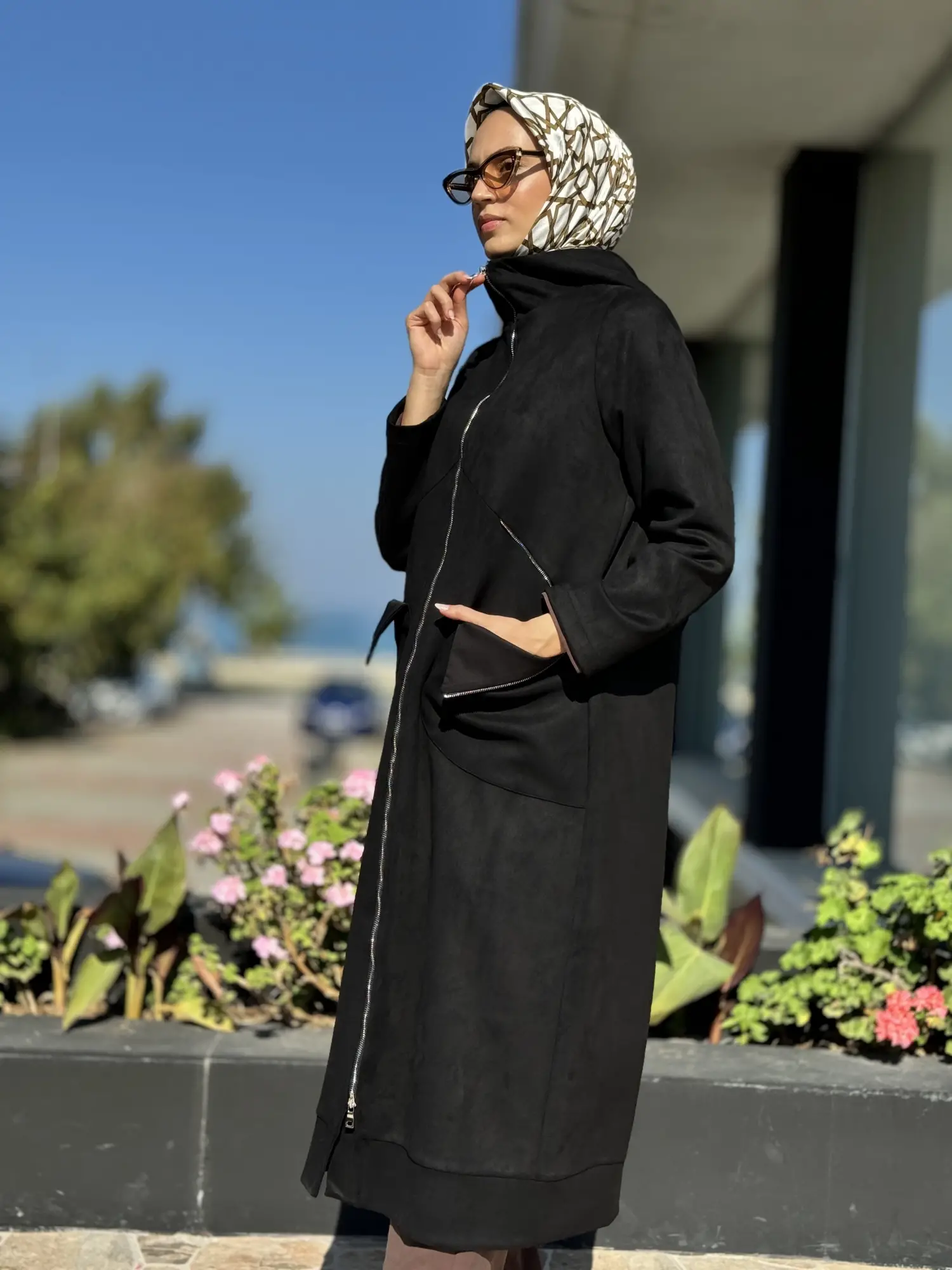 Misswhence Cep Detaylı Süet Pardesü 36510