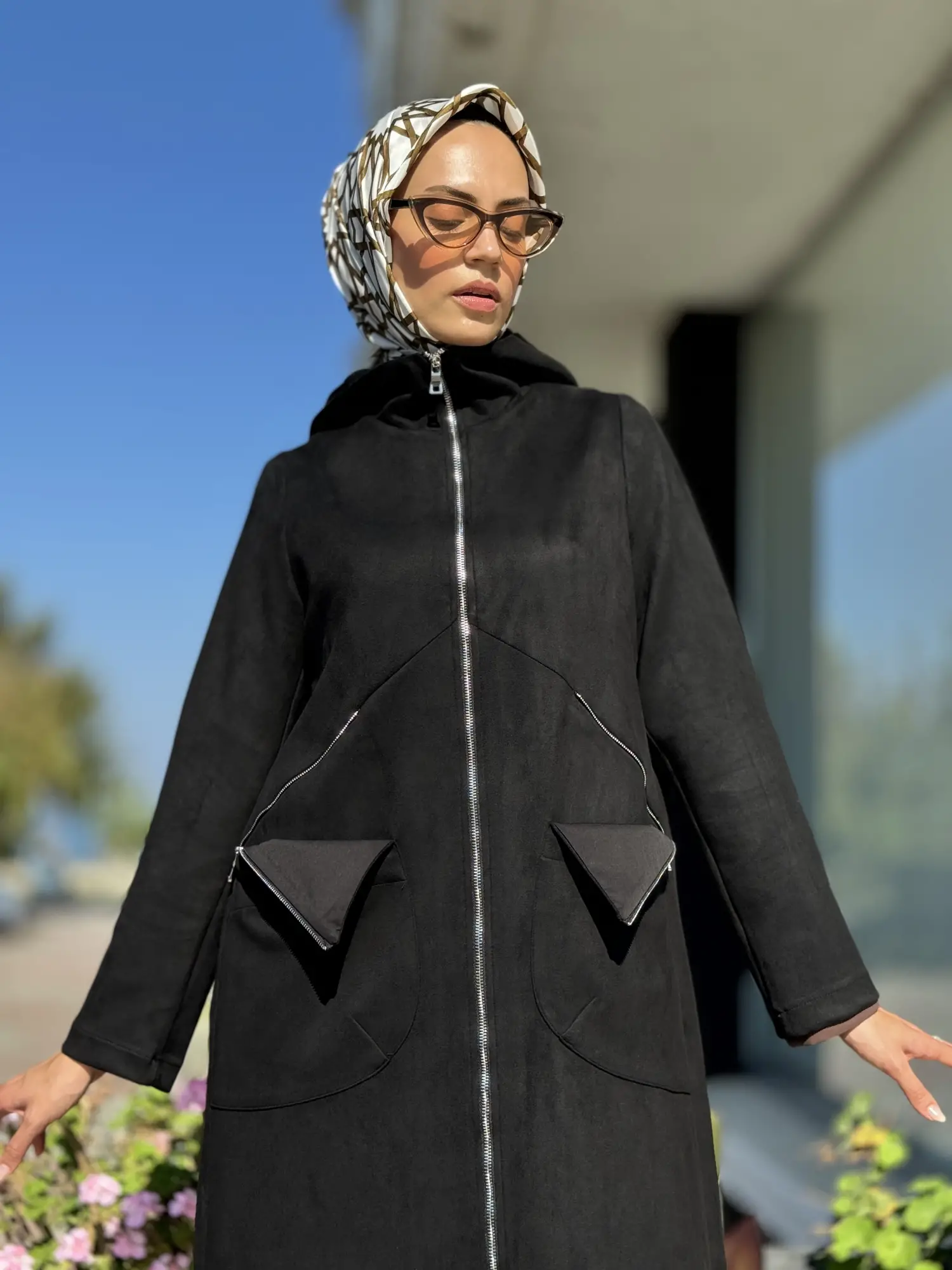 Misswhence Cep Detaylı Süet Pardesü 36510