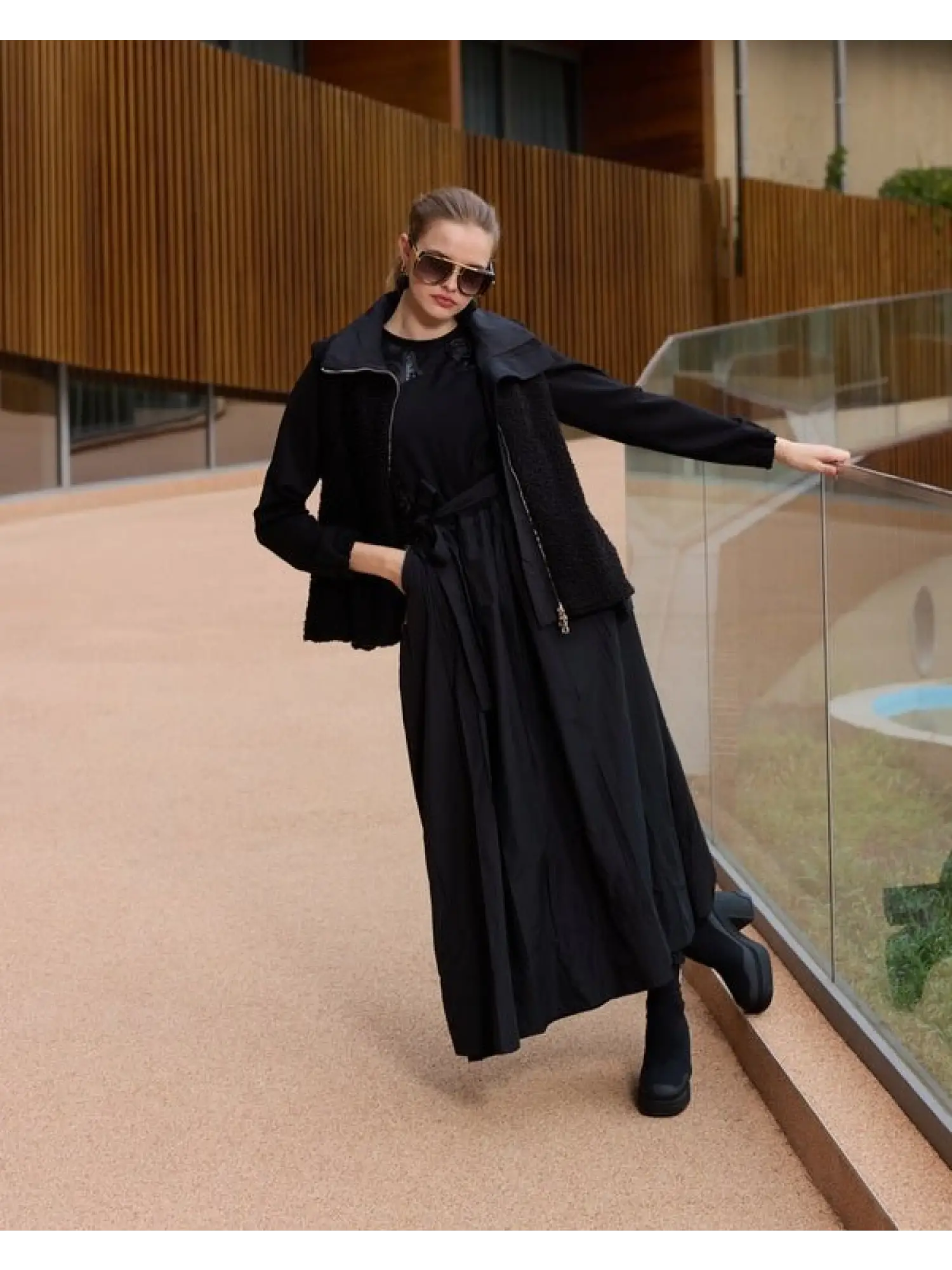 Misswhence Cep Detaylı Tafta Elbise 38830