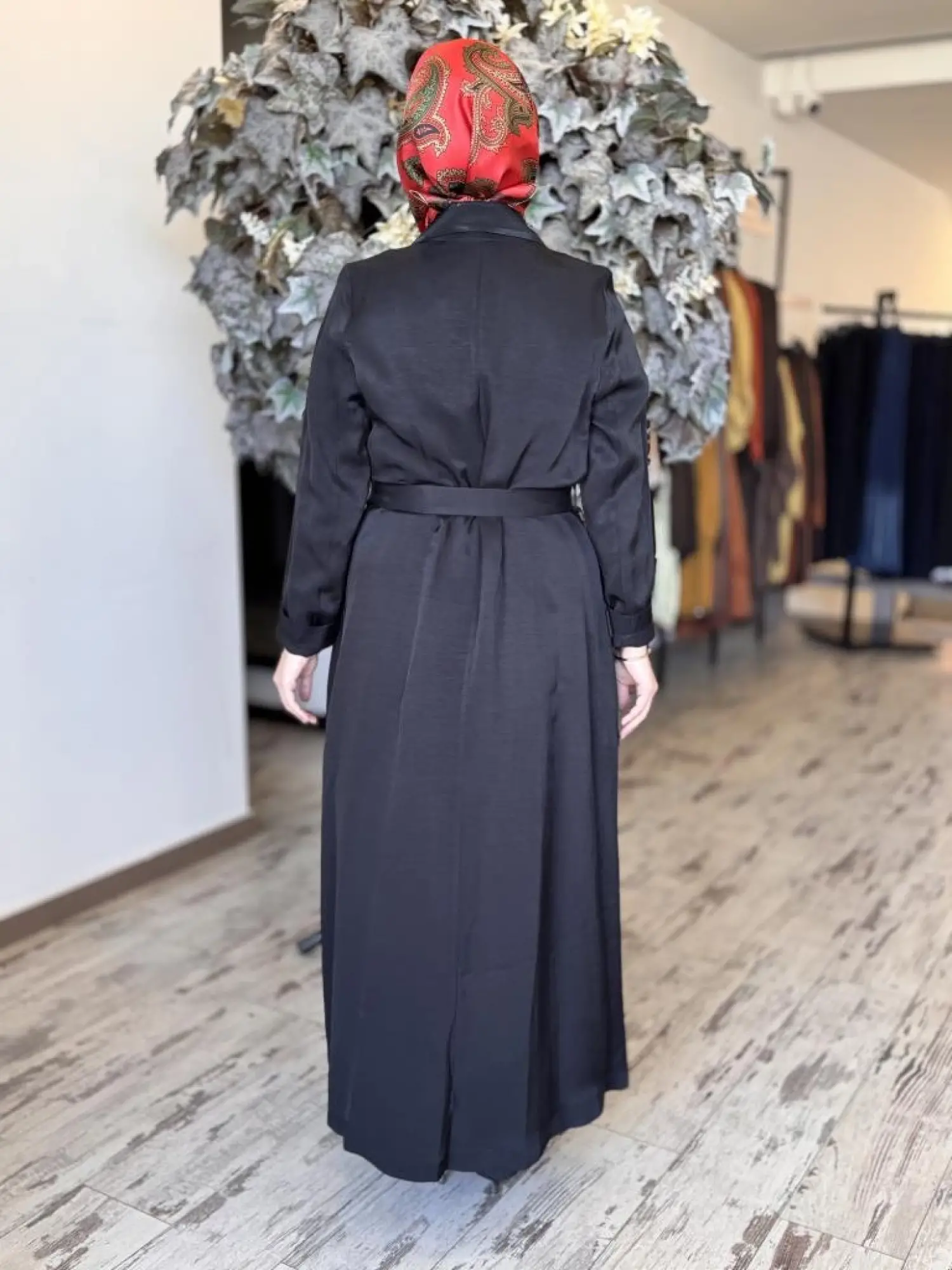 Misswhence Cep ve Fermuar Detaylı Chanel Keten Pardesü 37515